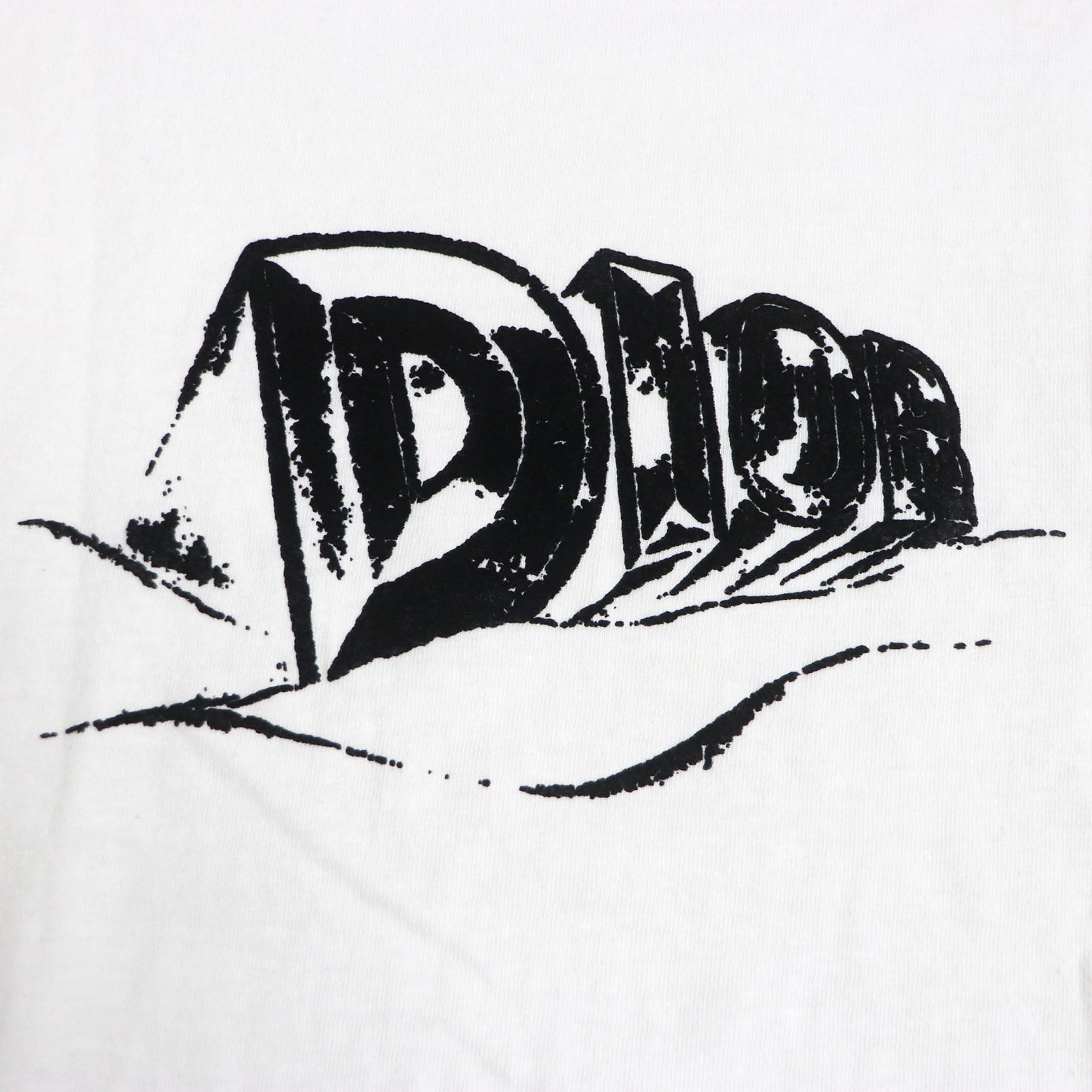 ディオール スラブ コットン クルー ネック Tシャツ ホワイト XL