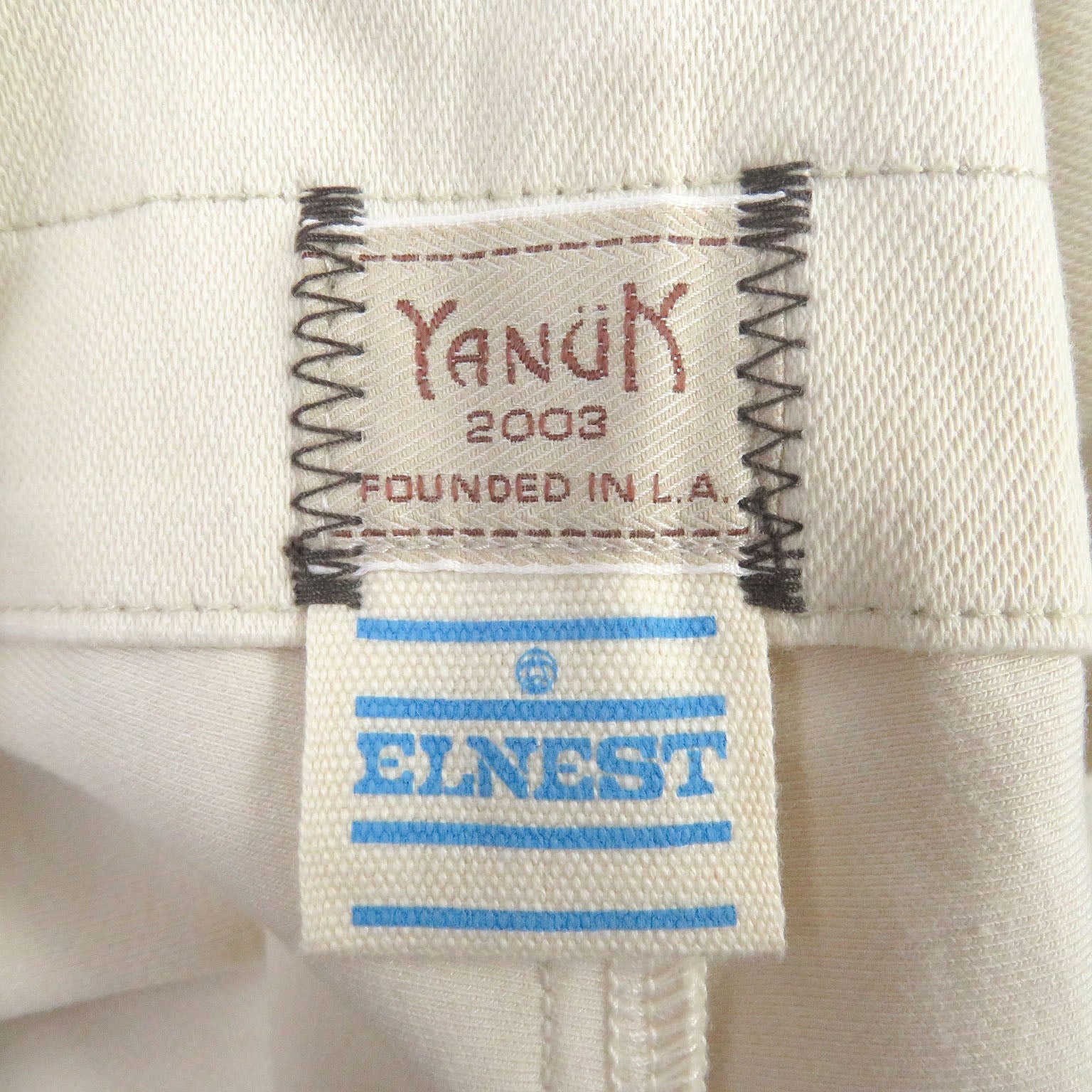 YANUK ELNEST カモ ベルト オーバーオール エクル M