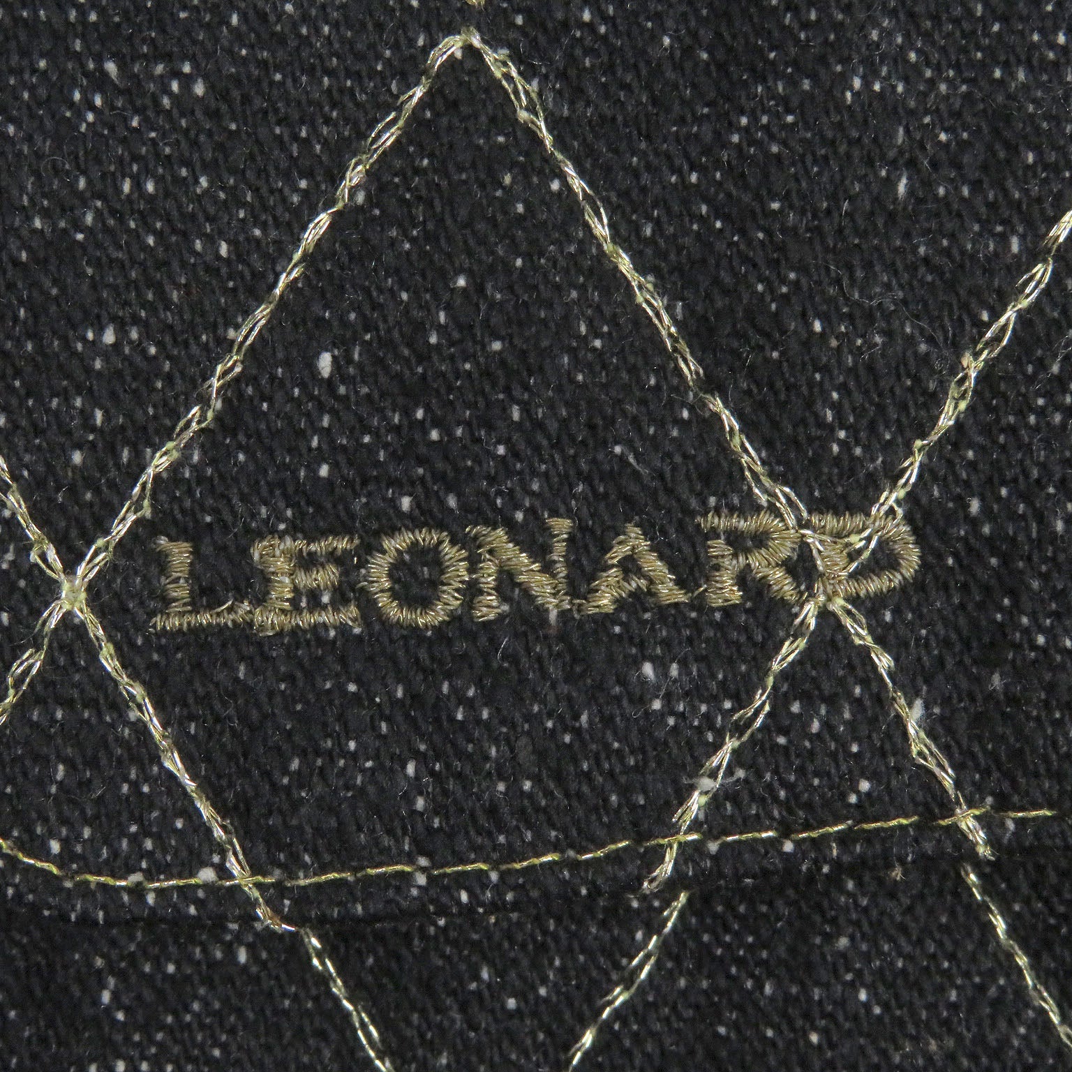 LEONARD シルク キルティング デニム ジャケット レディース