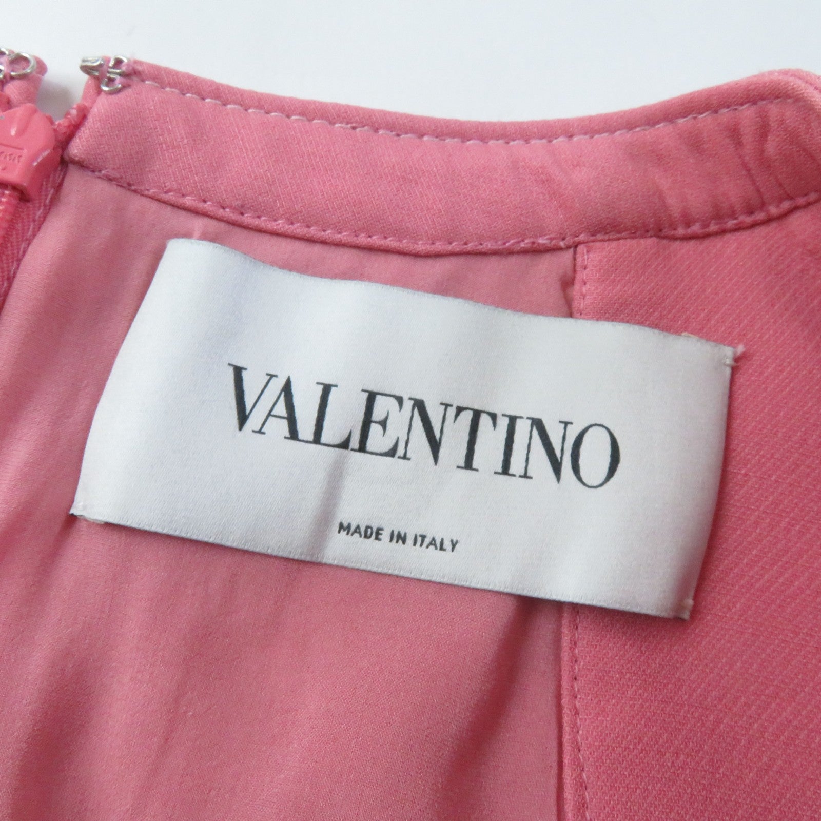 ヴァレンティノ フローラル レース Vネック ドレス ピンク