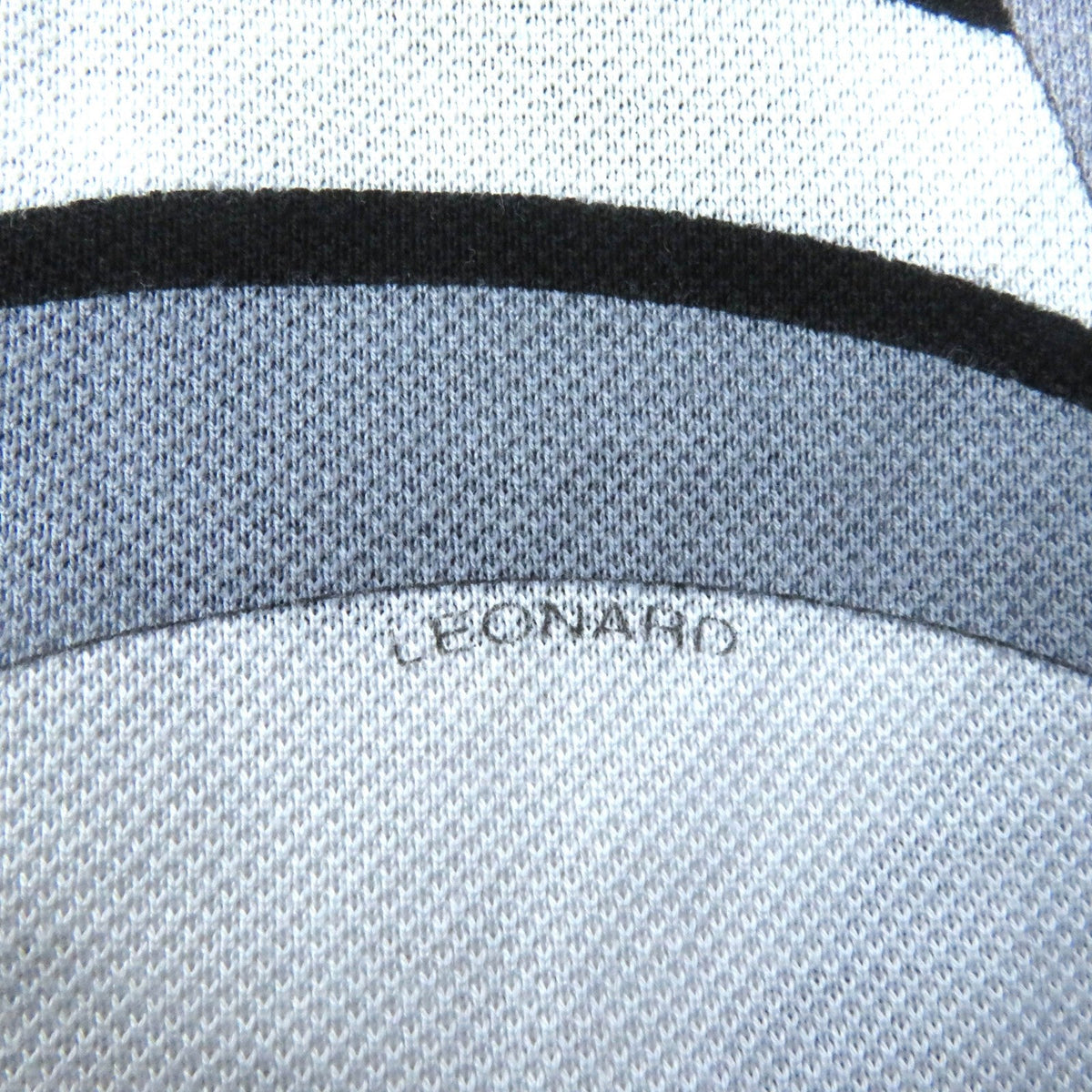 LEONARD SPORT コットン ロゴ プリント 長袖 ポロシャツ