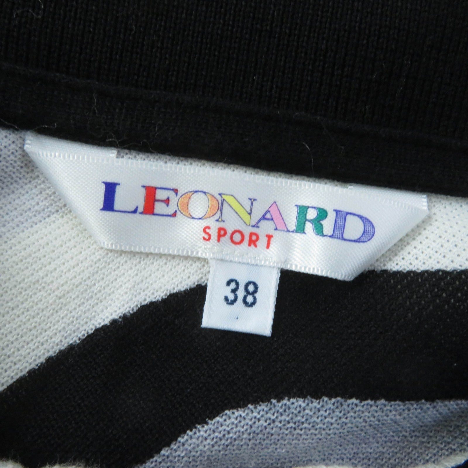 LEONARD SPORT コットン ロゴ プリント 長袖 ポロシャツ