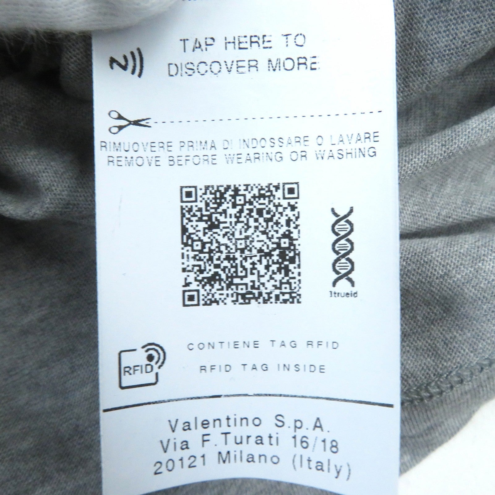 ヴァレンティノ ロックスタッド ロゴ Tシャツ グレー L