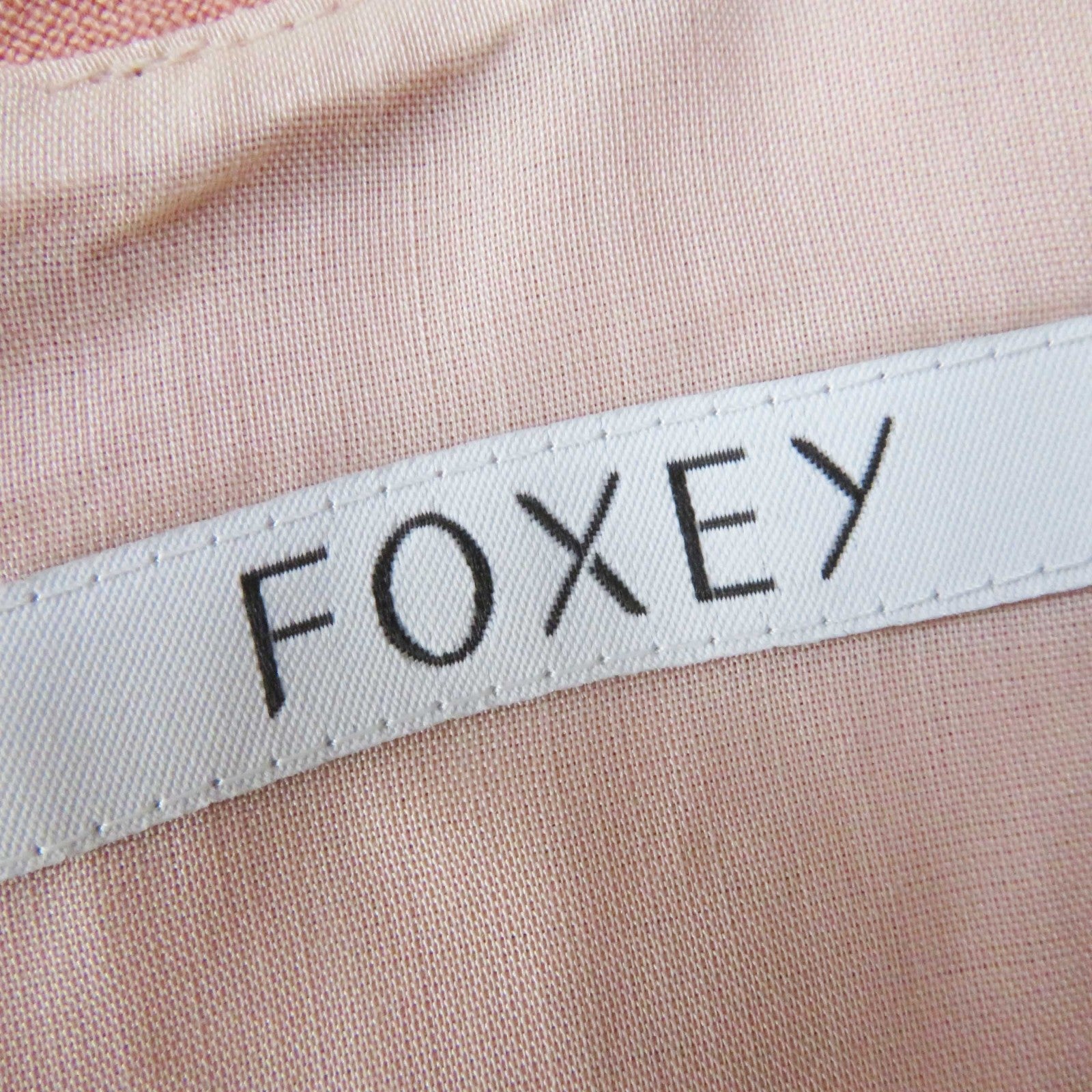 FOXEY 2022 リネン ノースリーブ ドレス ピンク 38