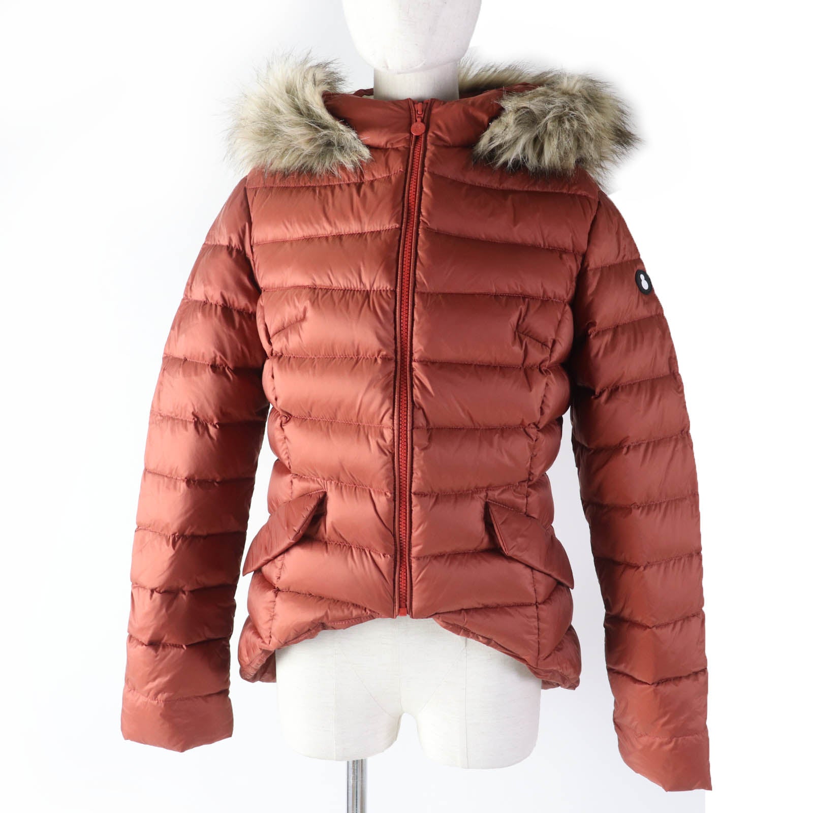 SNOWMAN NY ナイロン ダウン ジャケット オレンジ M レディース