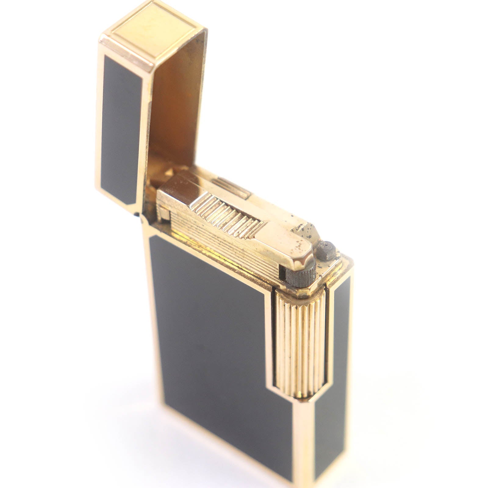 Dupont Line 1 Roller Gas Lighter Black Gold