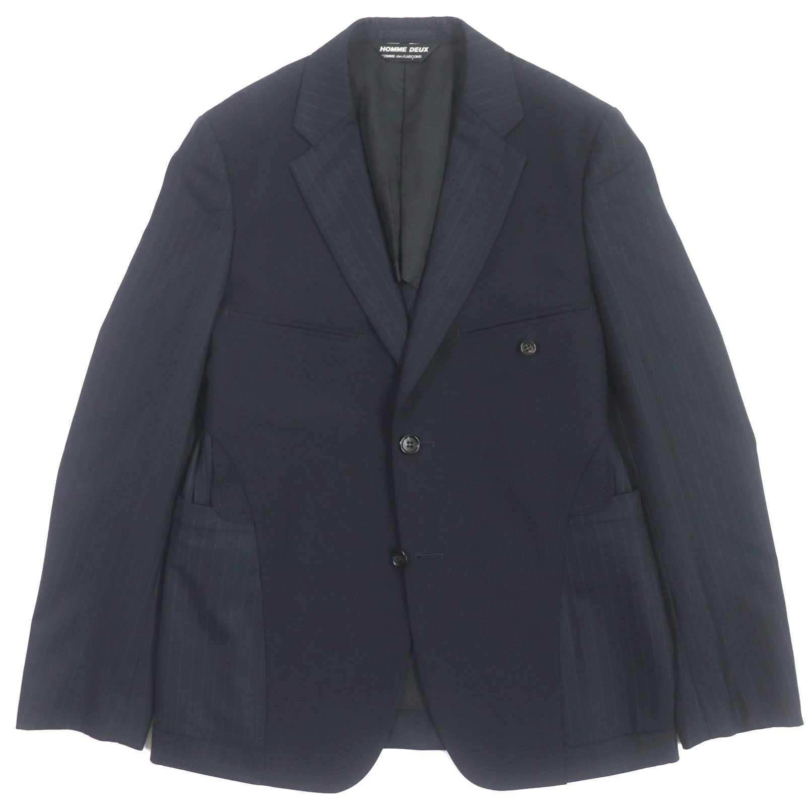 COMME des GARCONS ストライプ ジャケット ネイビー S