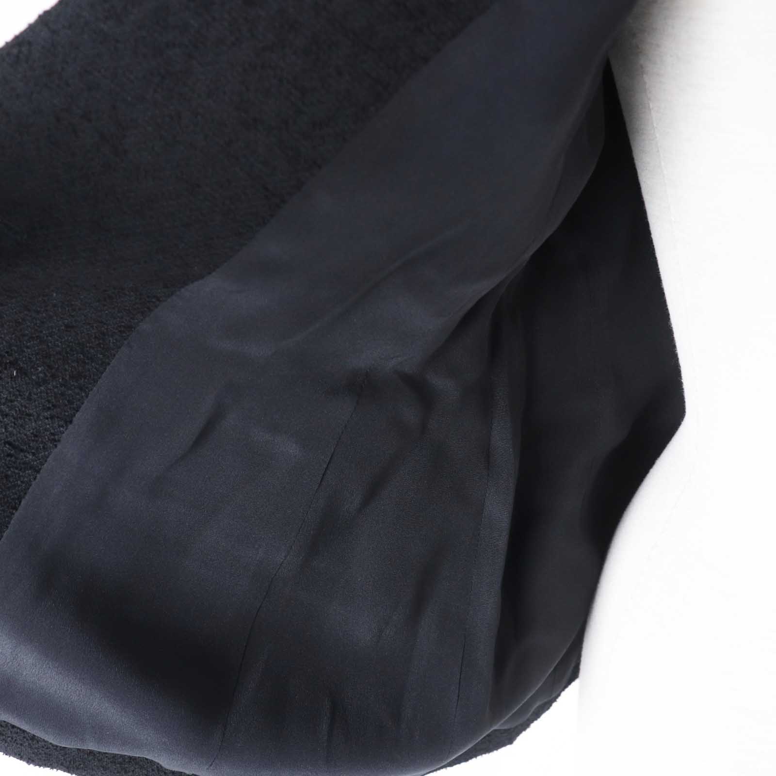 ディオール Wool Cotton Virgin Wool Tweed Jacket Black 40