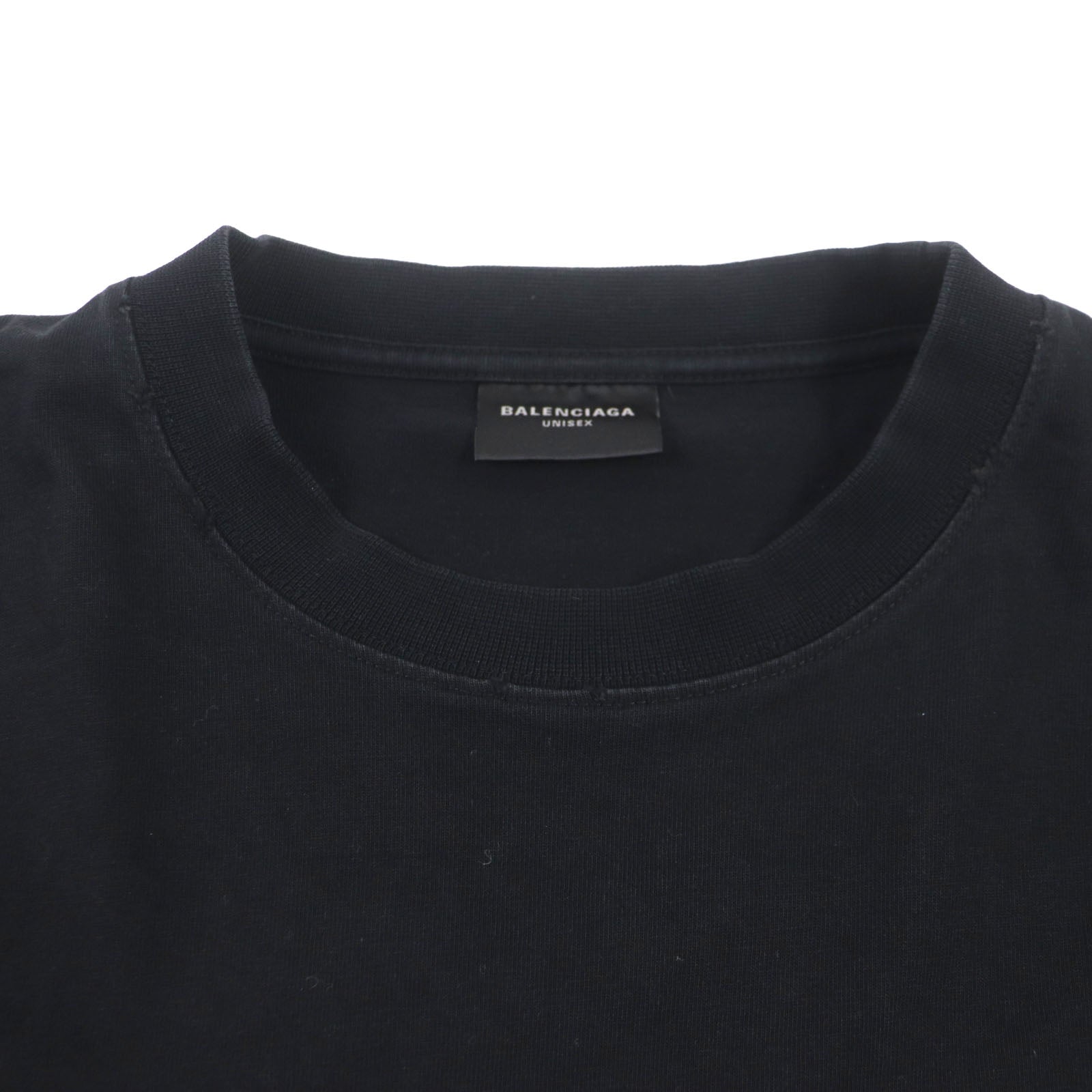 バレンシアガ ロゴ オーバーサイズ Tシャツ ブラック XXS