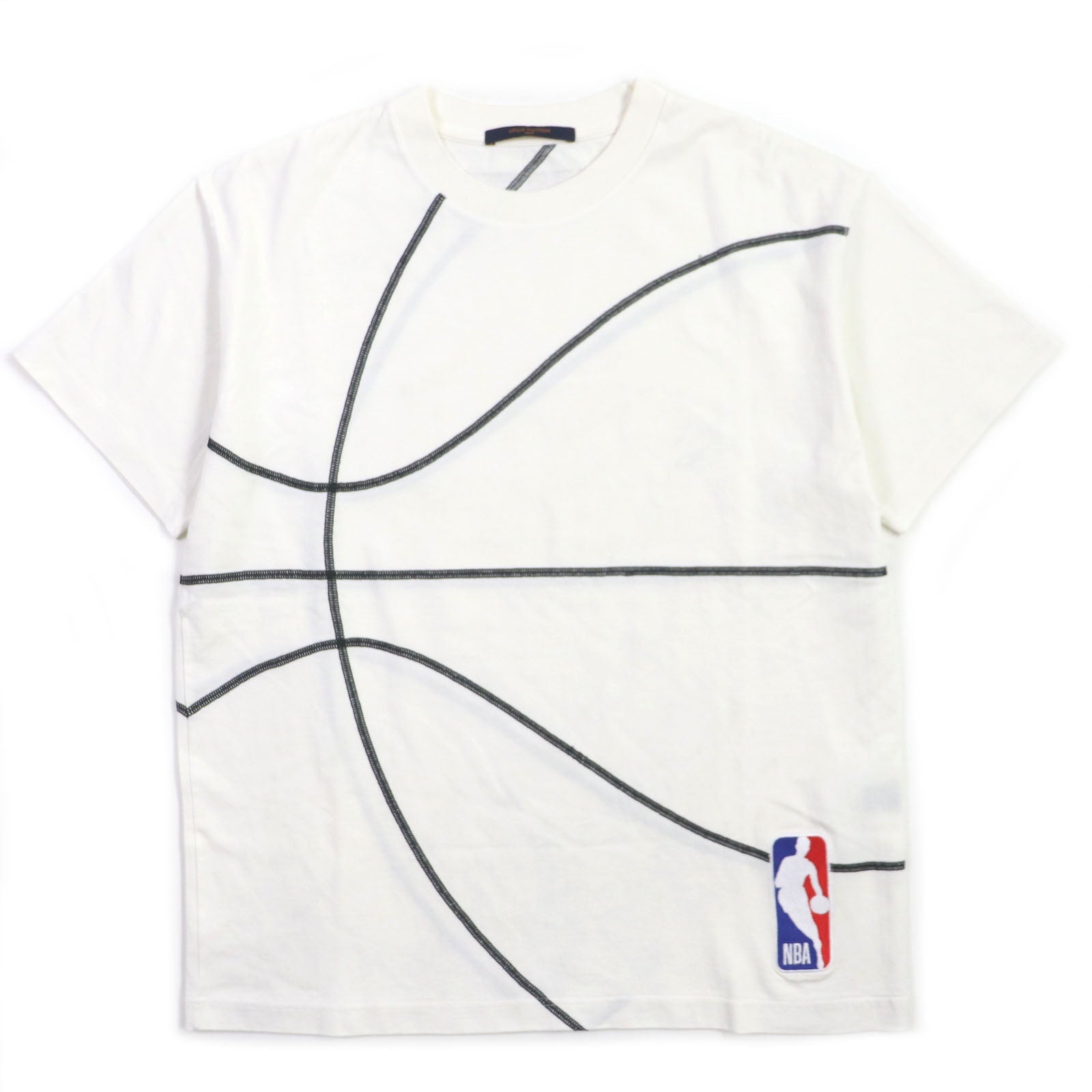 ルイヴィトン NBA 刺繍 コットン Tシャツ ホワイト S