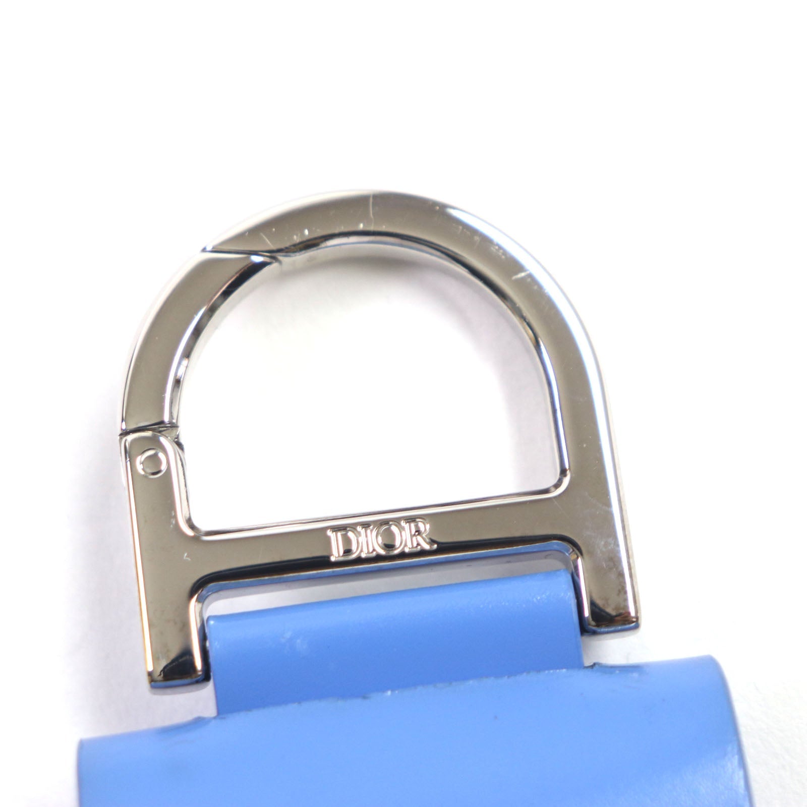 DIOR レザー メタル ロゴ イヤホン ケース キーリング