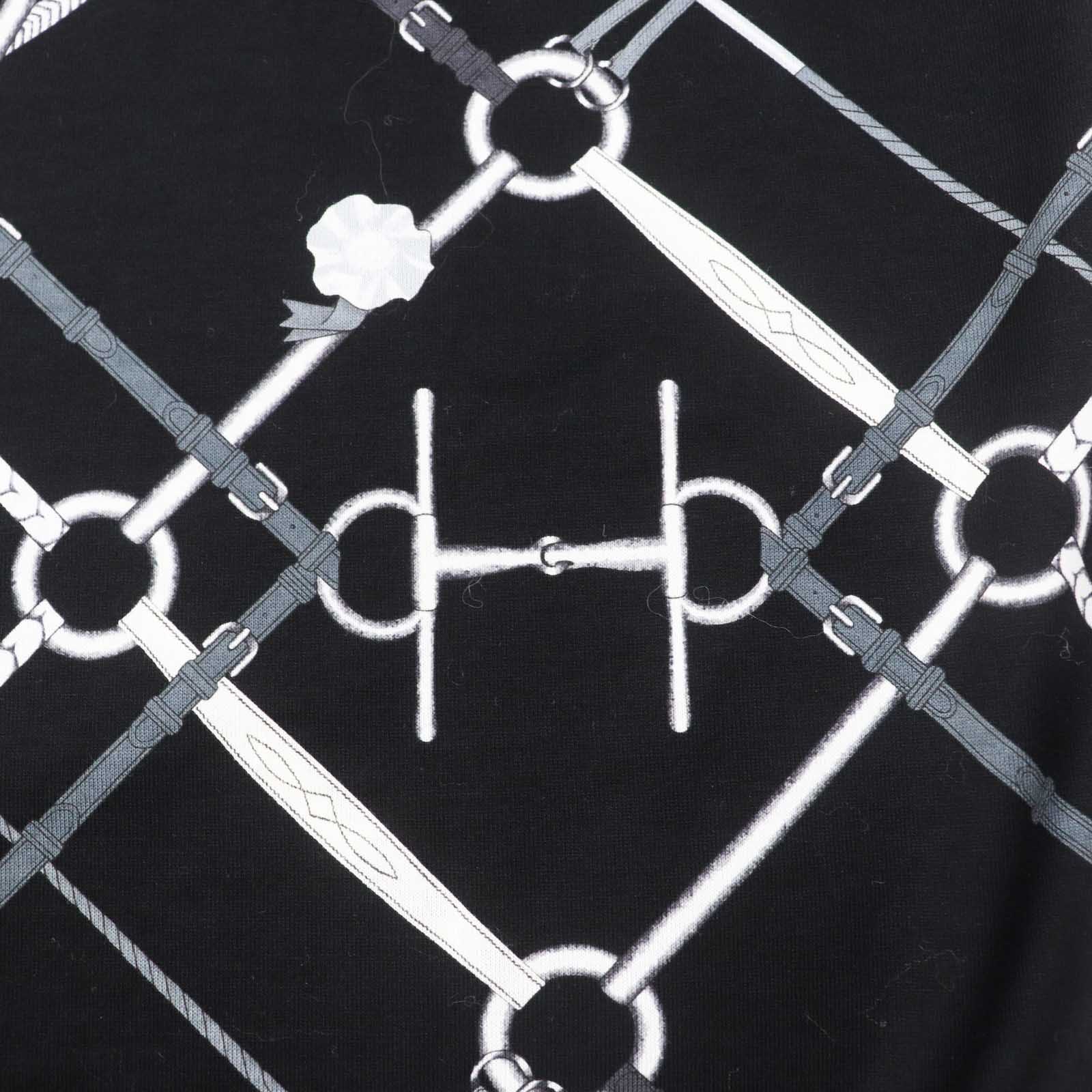 エルメス コットン Vネック Tシャツ ブラック 34