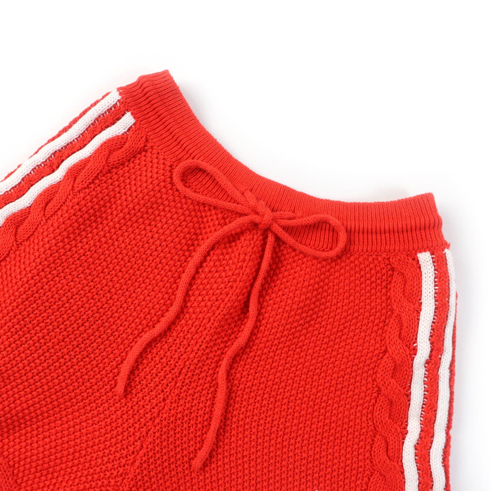 グッチ adidas トレフォイル ニット ショーツ オレンジ M