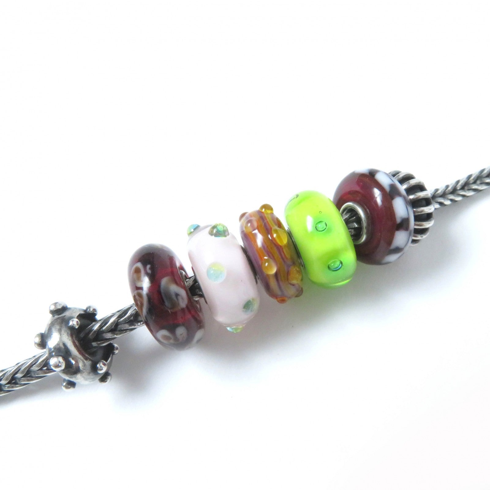 トロールビーズ シルバー チャーム ブレスレット セット
