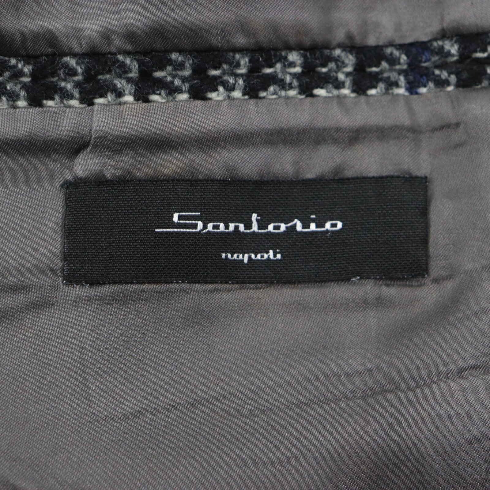 Sartorio ウール ハウンドトゥース チェスター コート