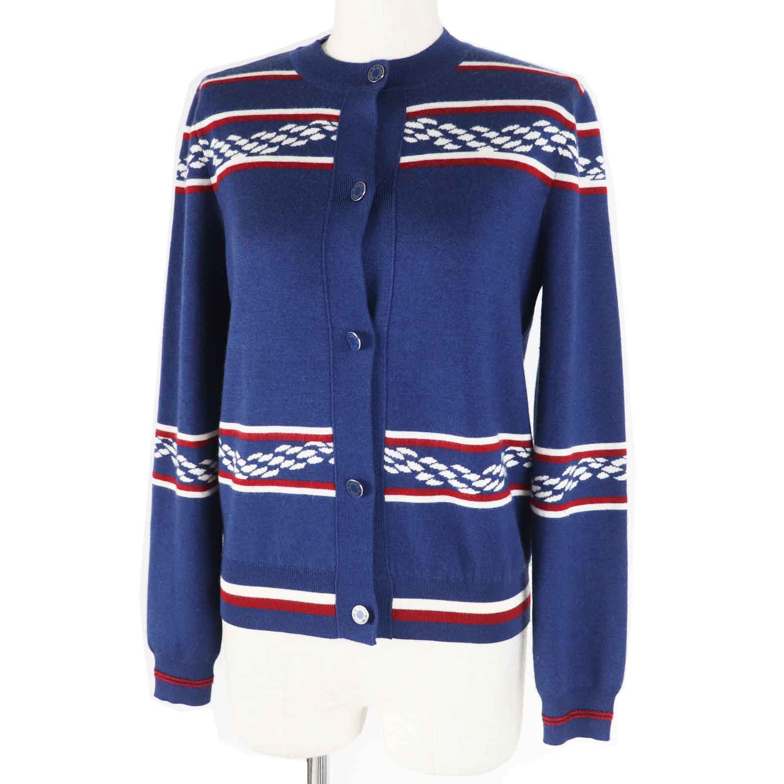 エルメス カシミヤ シルク ニット カーディガン レディース