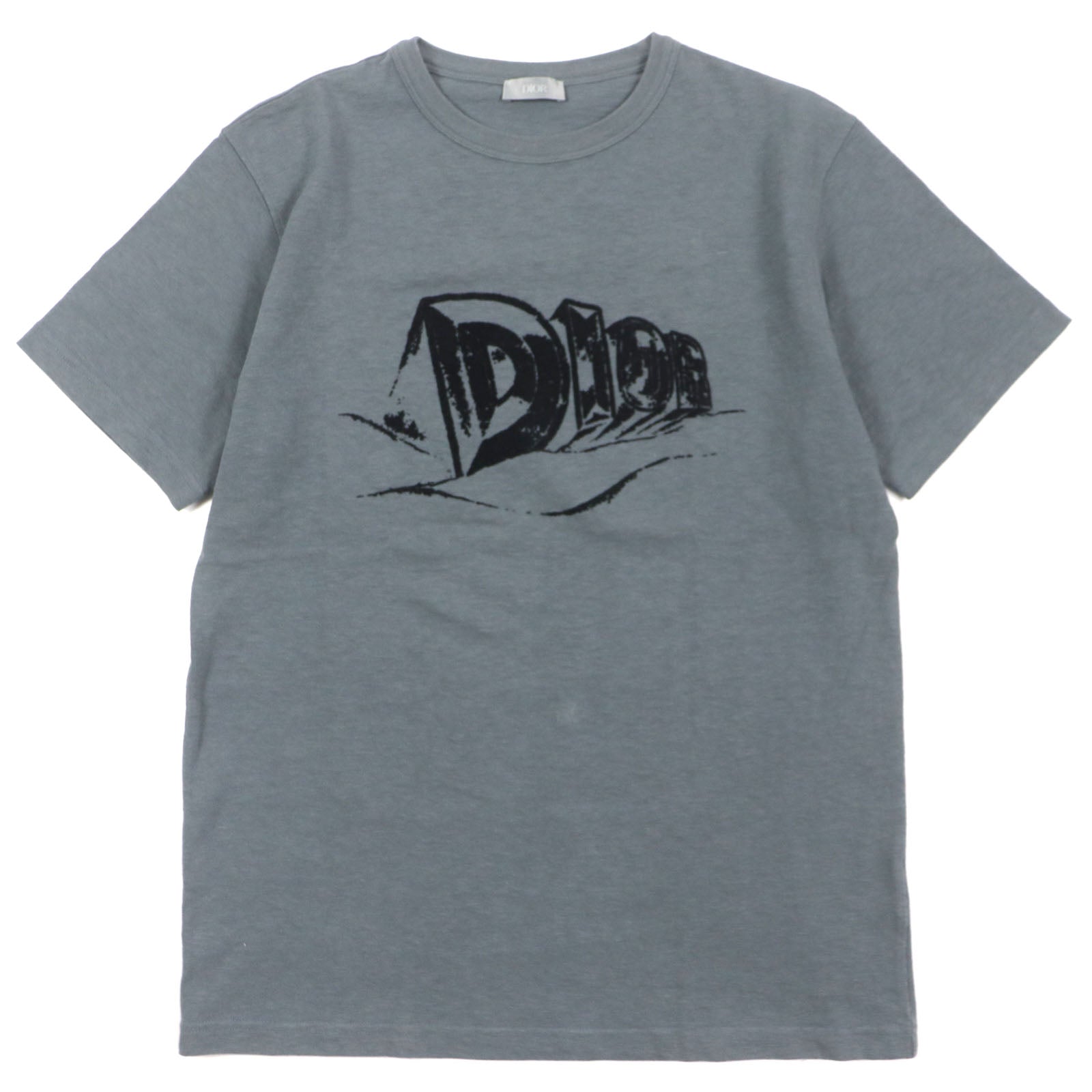 ディオール スラブ コットン ジャージー Tシャツ グレー S