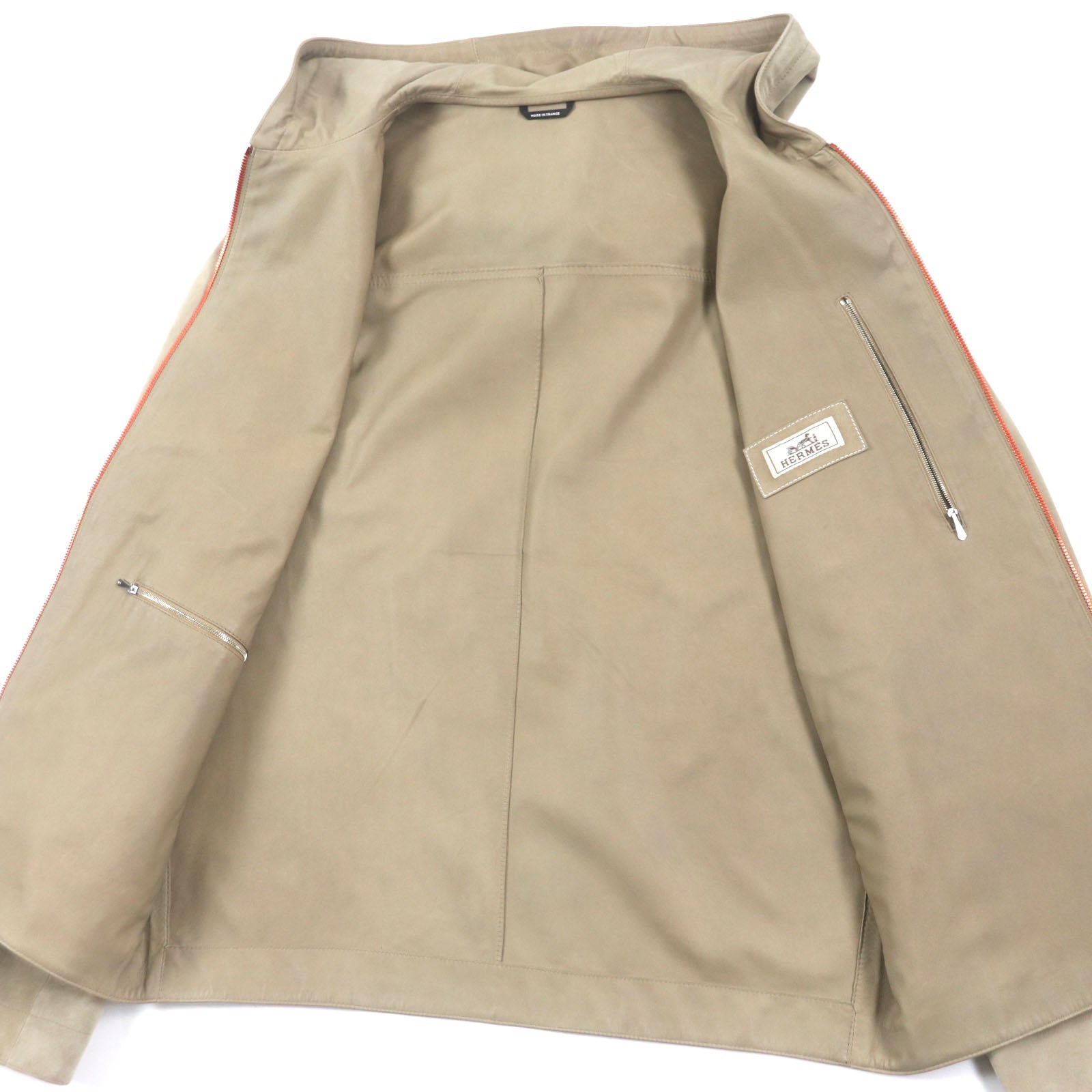 エルメス トナカイ レザー ジップアップ フーディ ジャケット