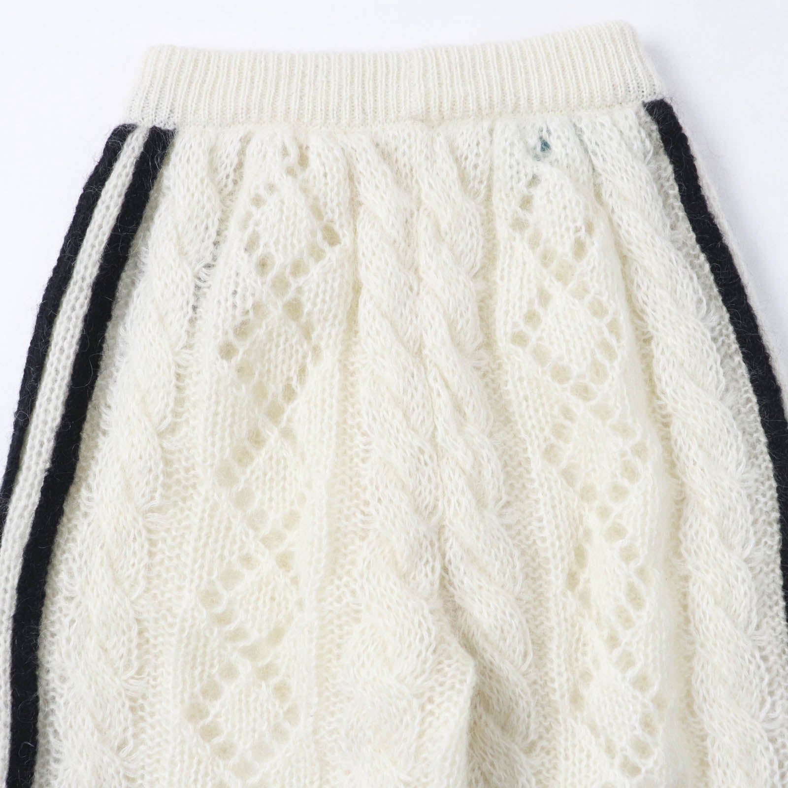 グッチ×adidas モヘア ナイロン ニット パンツ