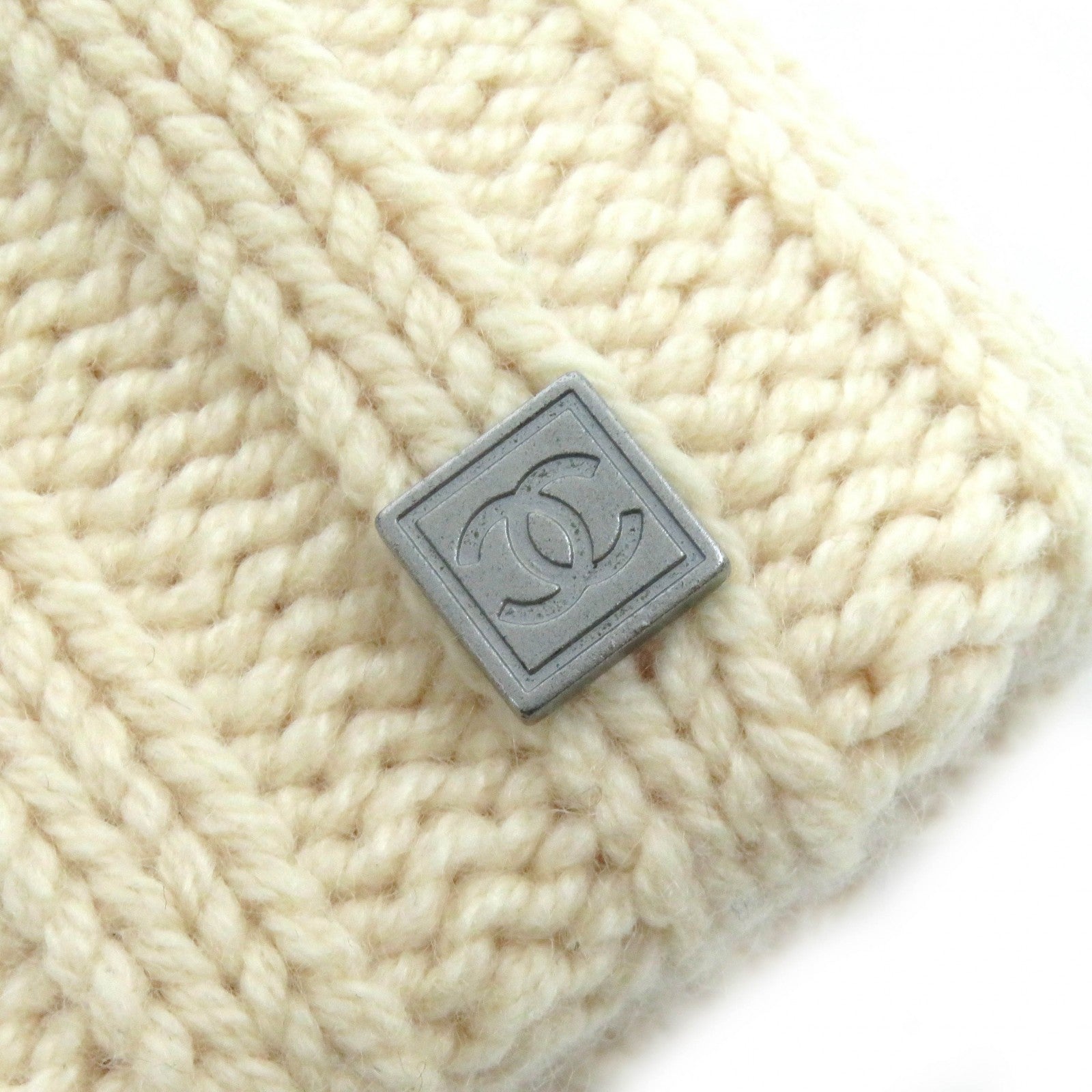 シャネル カシミア COCOマーク ニット ハット レディース