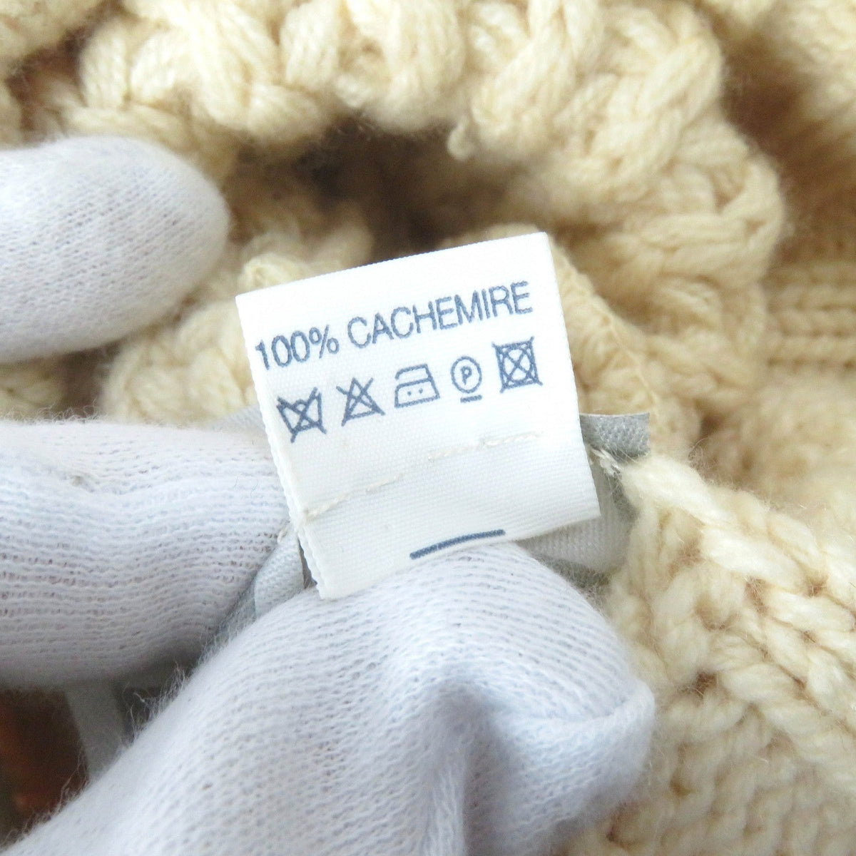 シャネル カシミア COCOマーク ニット ハット レディース