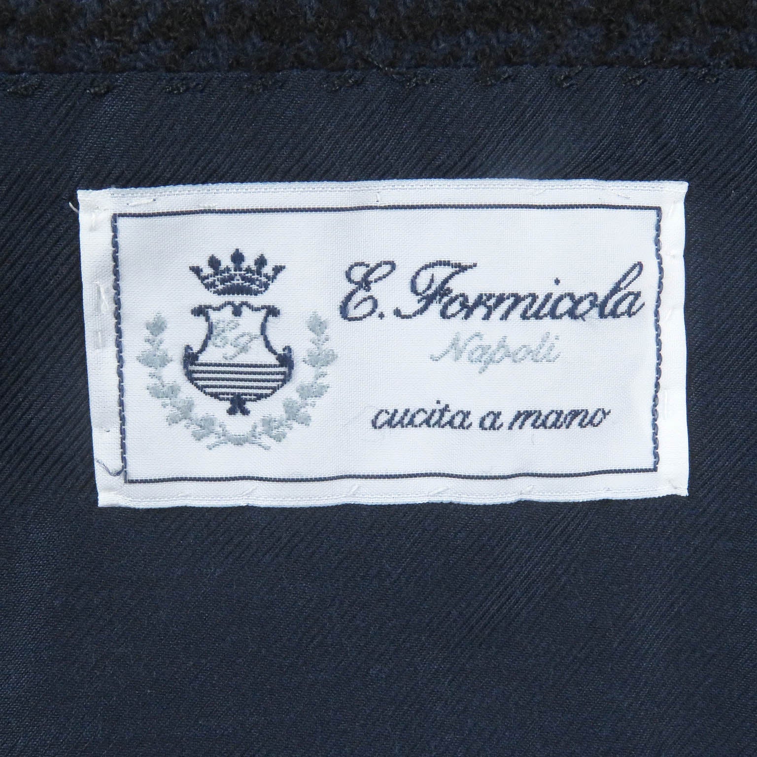 ERRICO FORMICOLA アルパカナイロンチェスターコート ネイビー