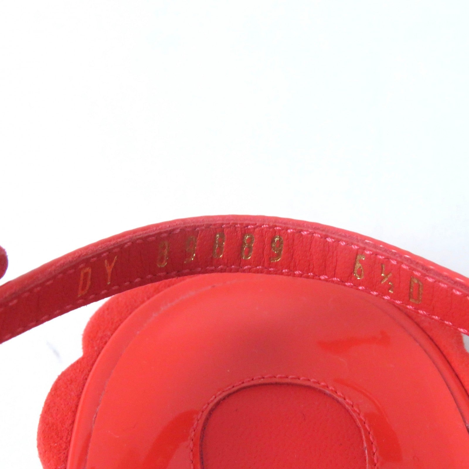 サルヴァトーレ フェラガモ パテント レザー サンダル レッド