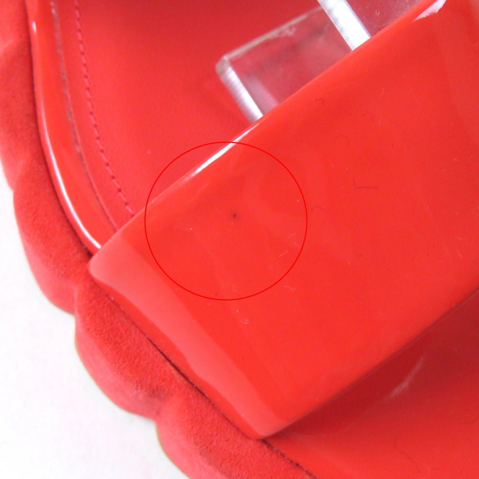 サルヴァトーレ フェラガモ パテント レザー サンダル レッド