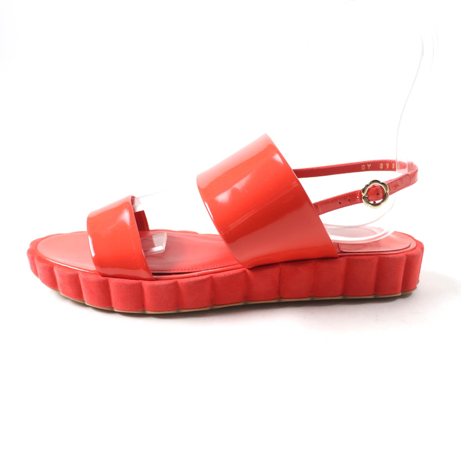 サルヴァトーレ フェラガモ パテント レザー サンダル レッド