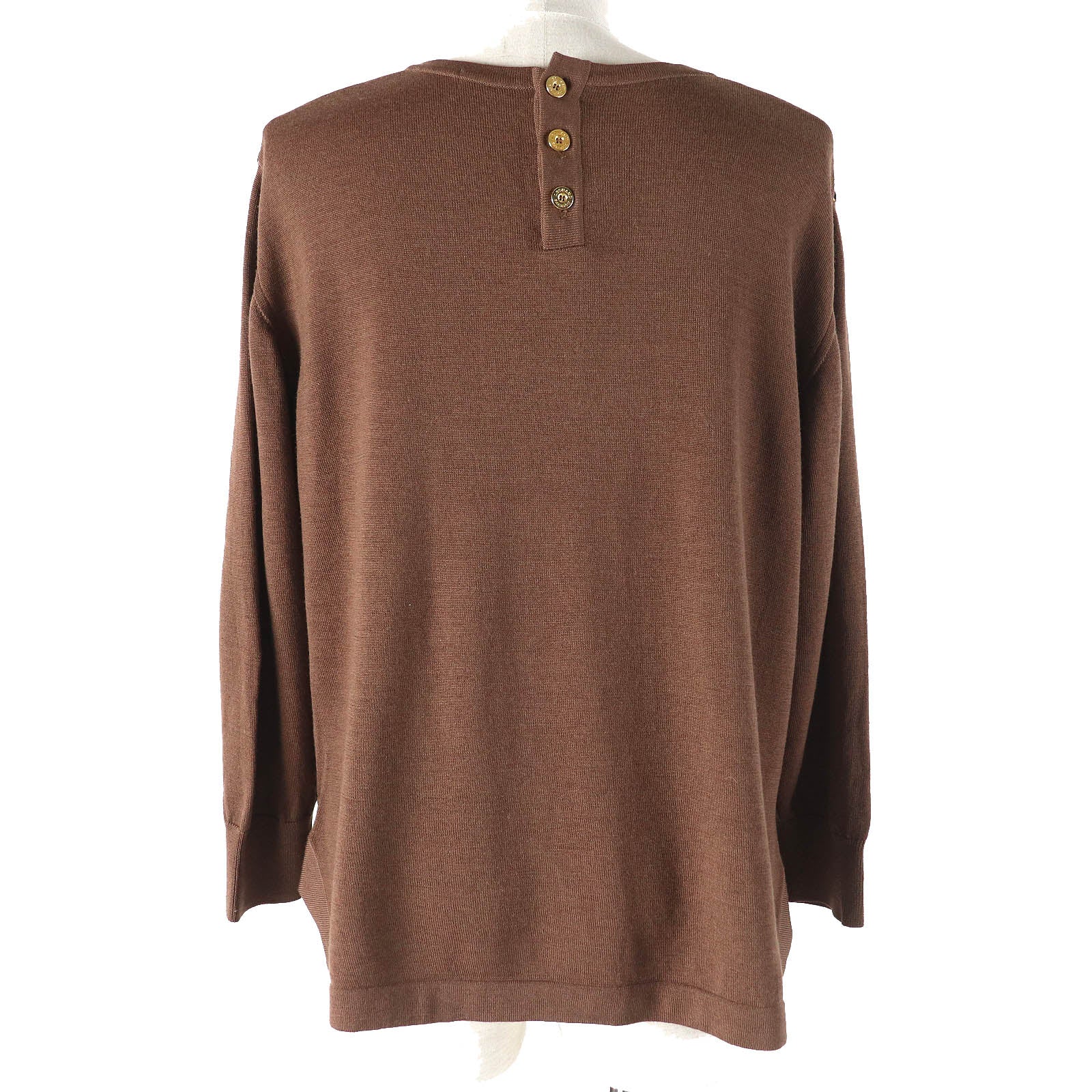 LEONARD FASHION ウール シルク レオパード ニット プルオーバー
