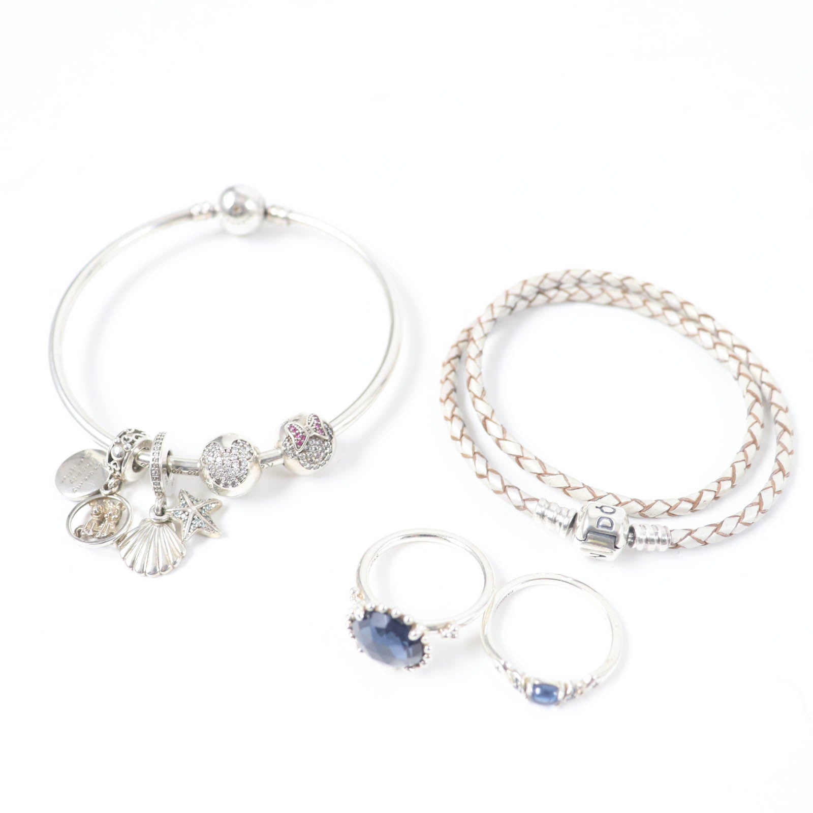 パンドラ ディズニー SV925 ブレスレット リング セット