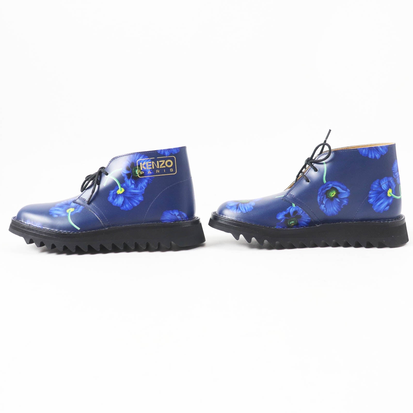 ケンゾー ケンゾーWAVE NIGO ポピー プリント レザー ブーツ