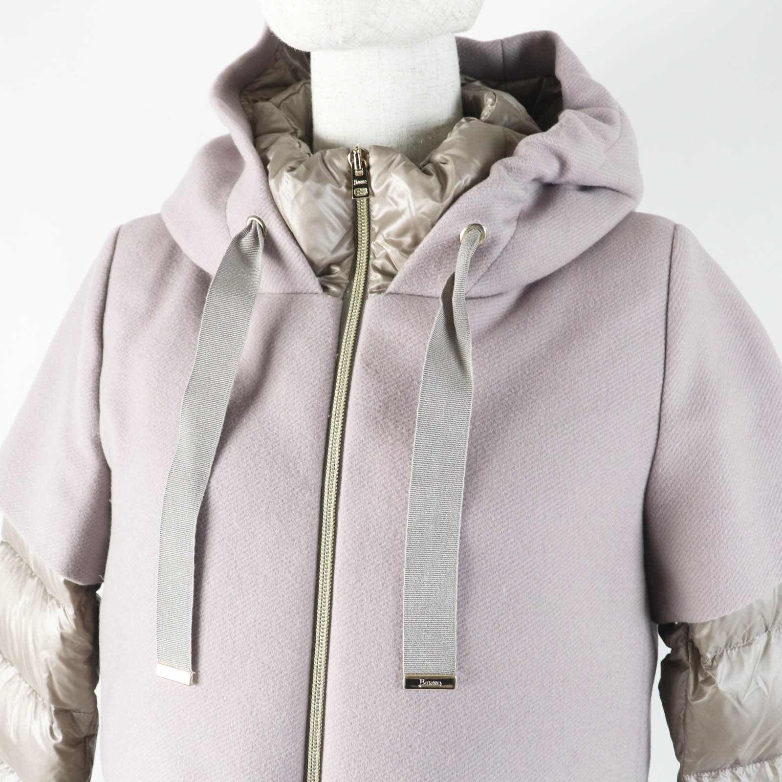 Herno PI0983D ウール ナイロン ダウン コート