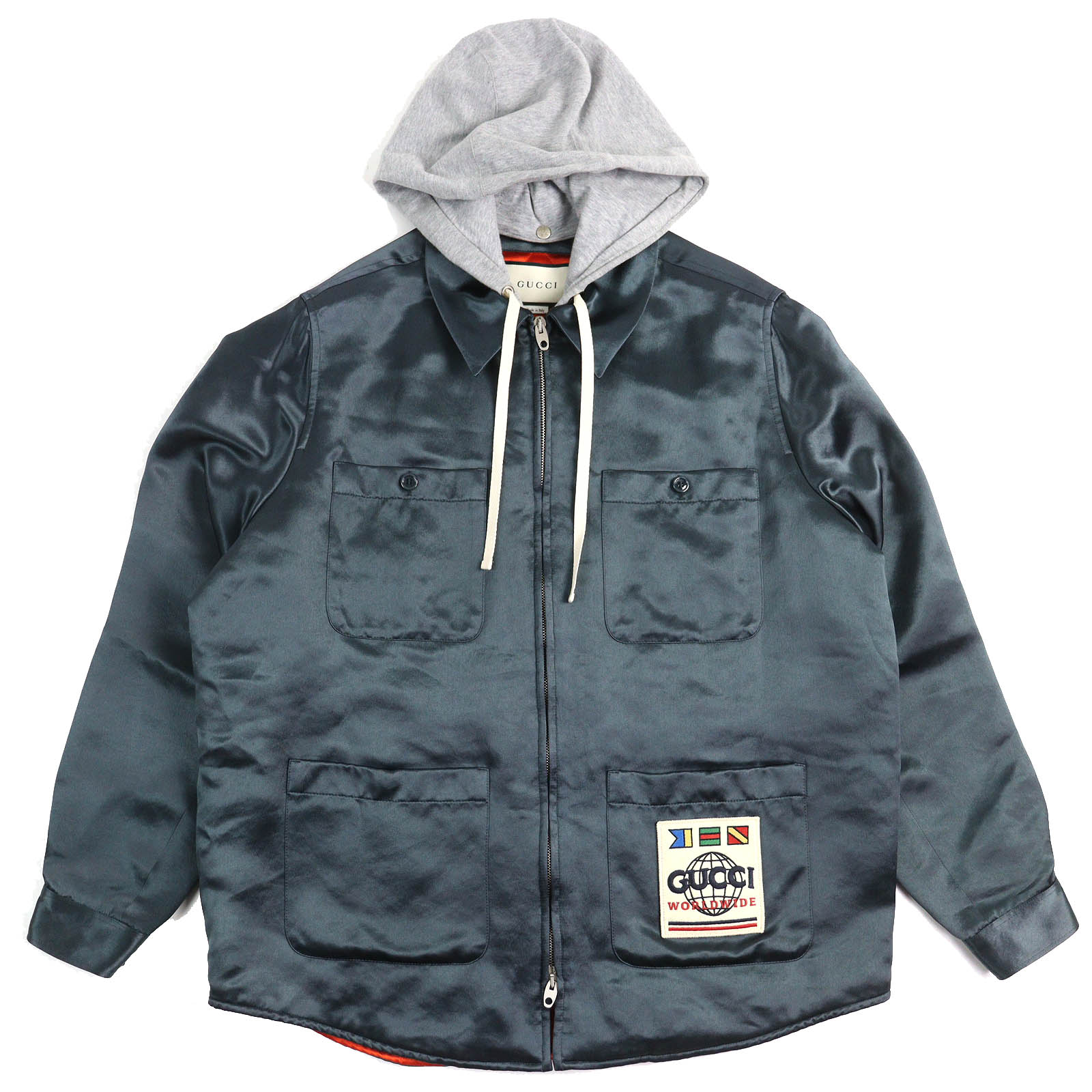 グッチ WORLD WIDE ロゴ シャツジャケット