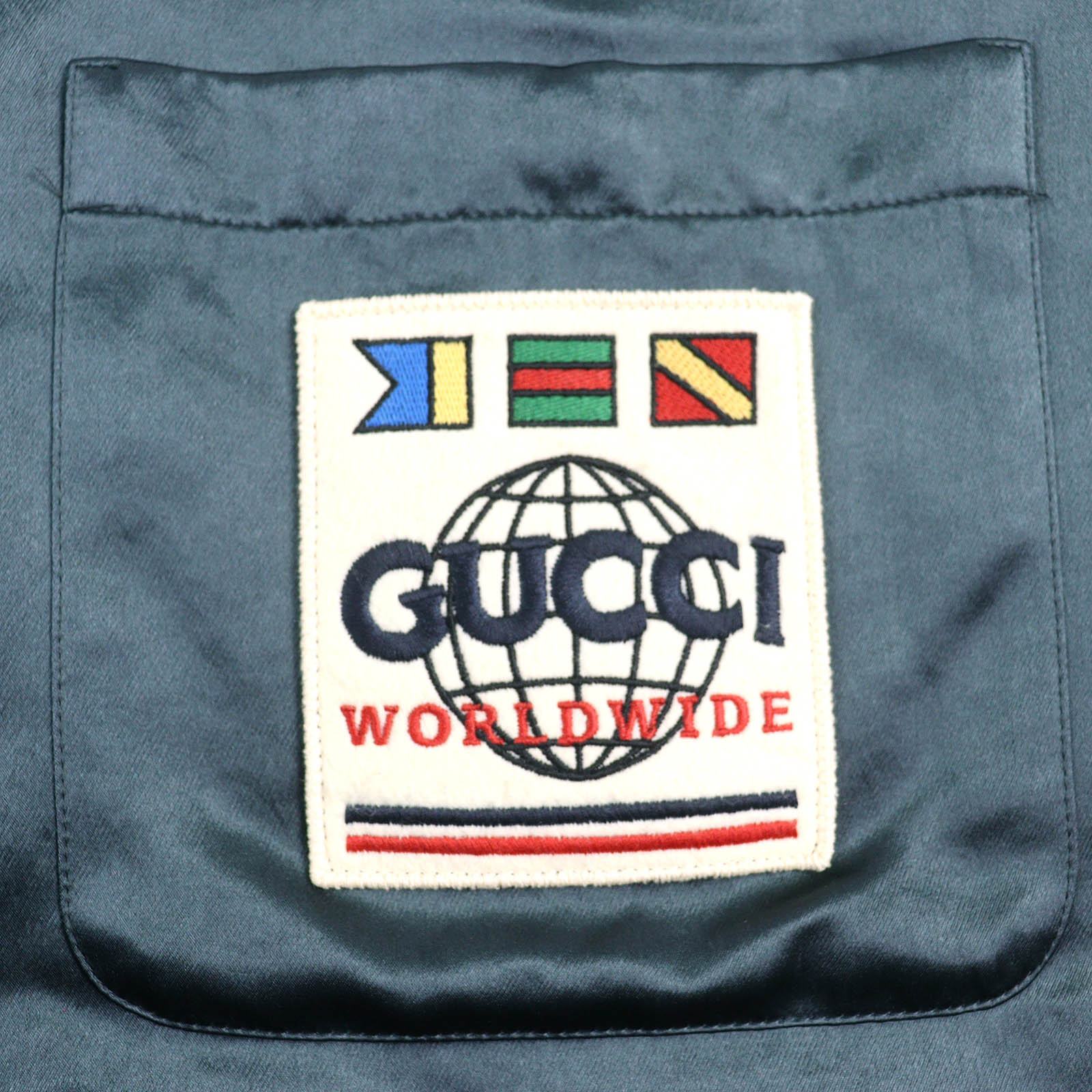 グッチ WORLD WIDE ロゴ シャツジャケット