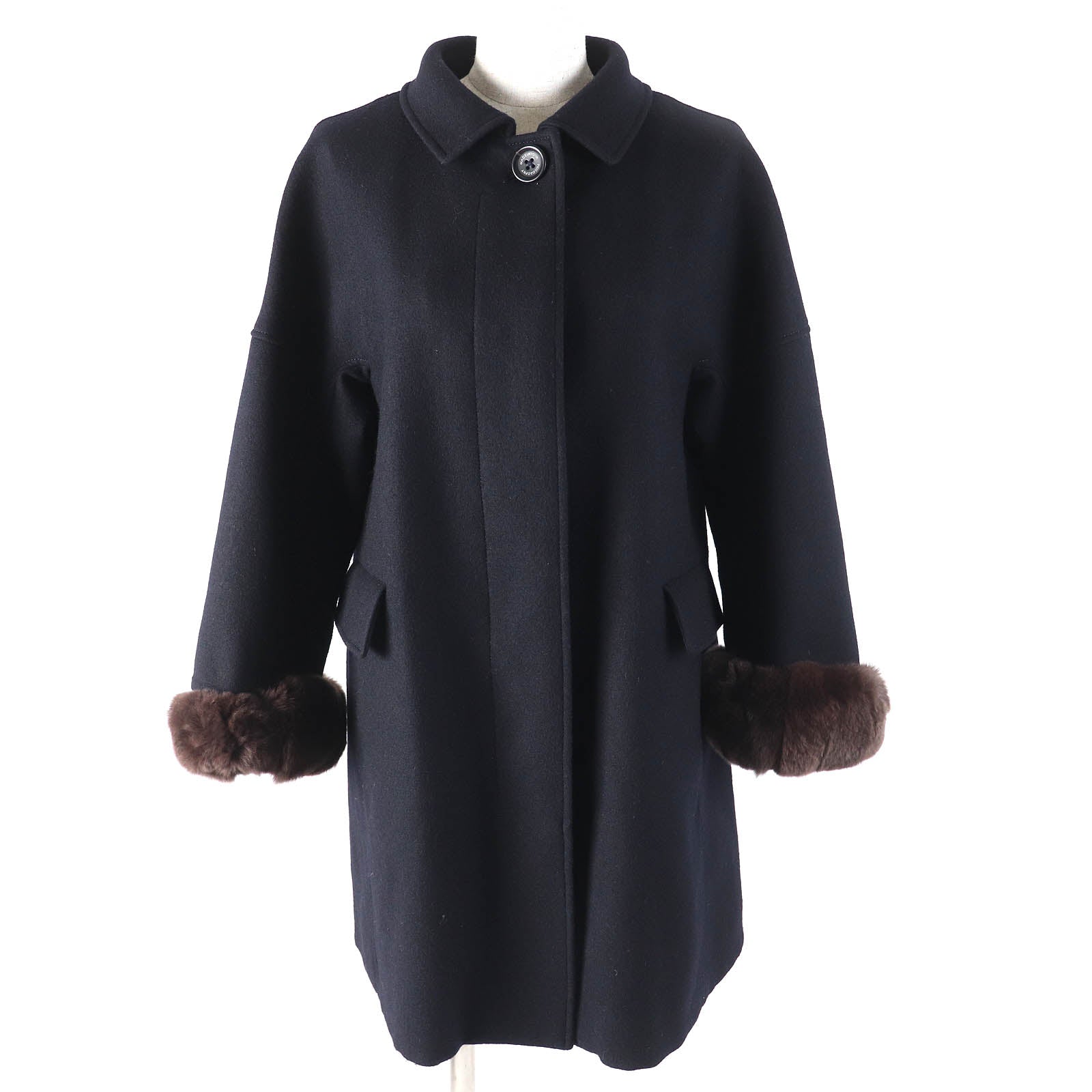 MACKINTOSH PHILOSOPHY ウール ラビット ファー コート