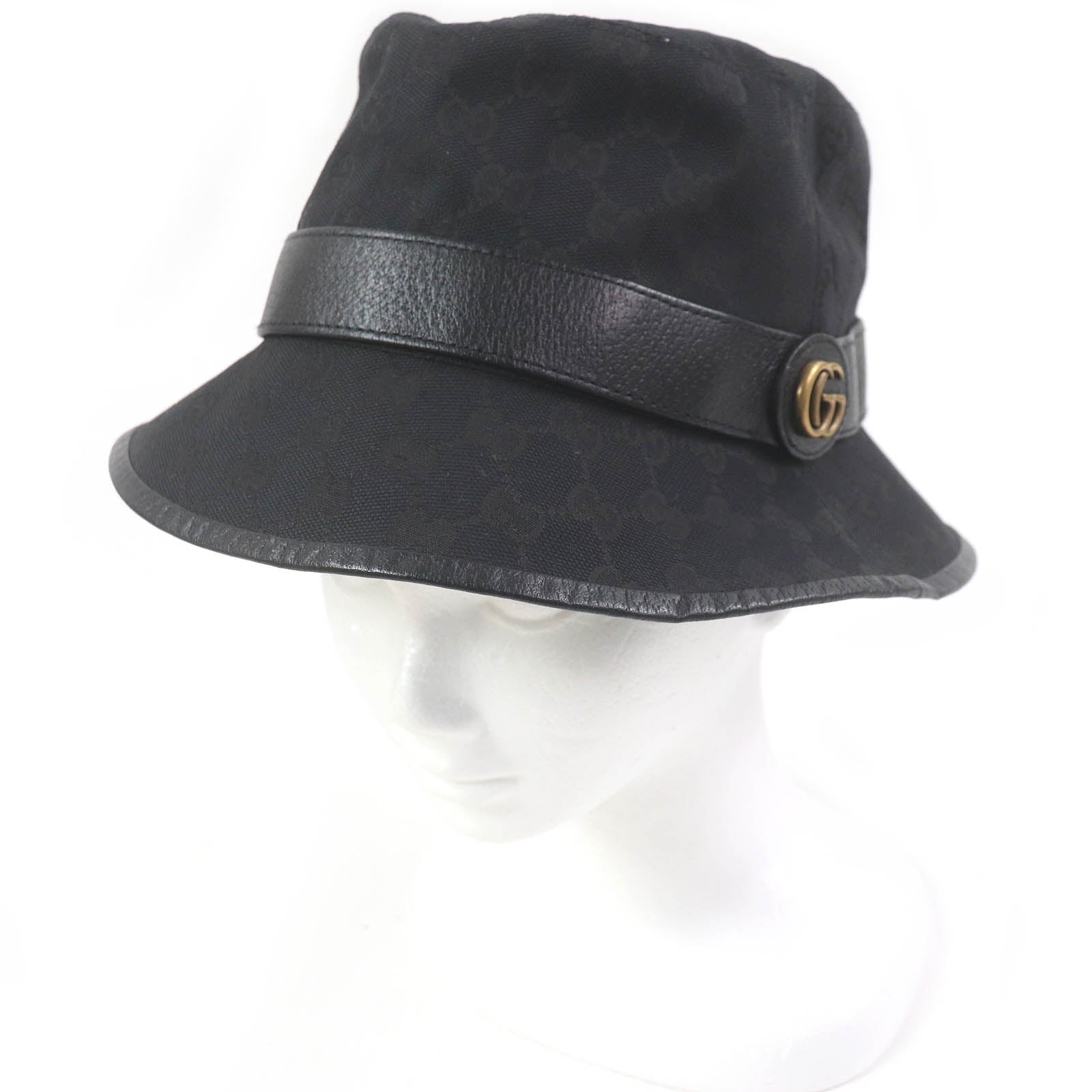 グッチ GG キャンバス ポリエステル コットン バケット ハット