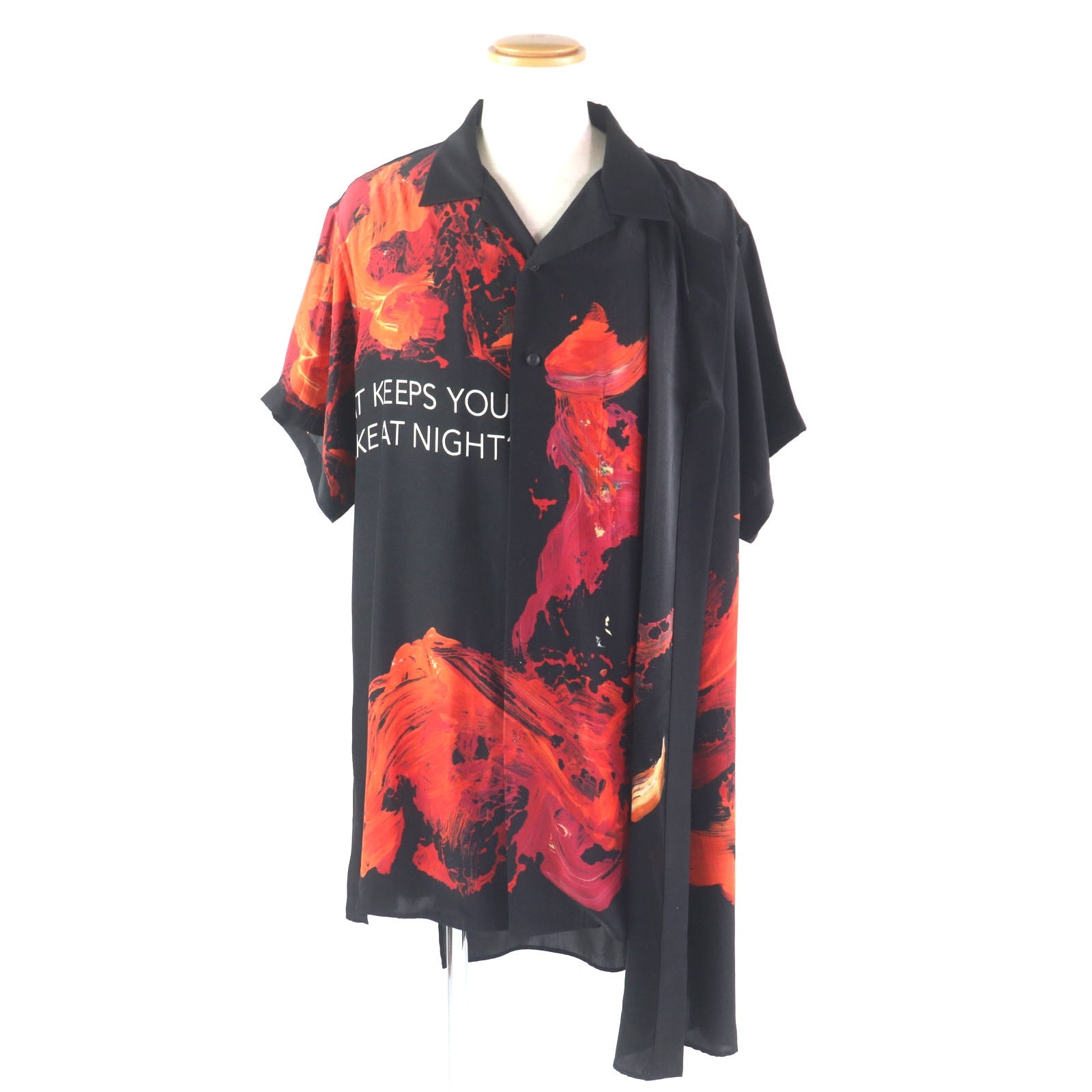 Yohji Yamamoto POUR HOMME シルク プリント シャツ