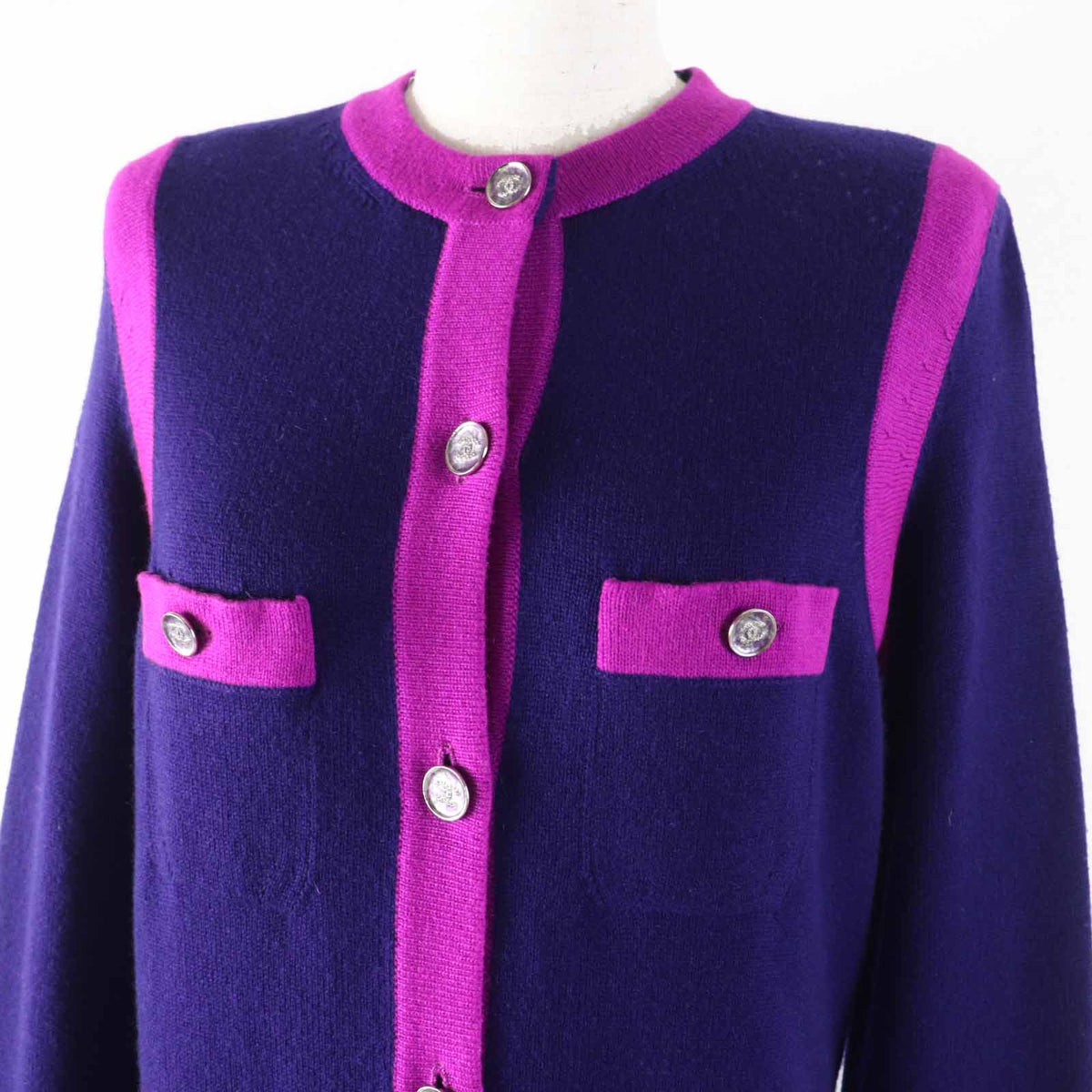 シャネル 23AW P75656 カシミア ロング ニット カーディガン