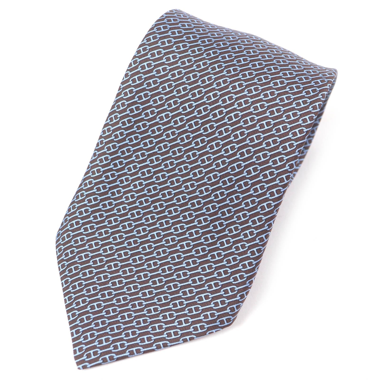 エルメス シェーヌ 総柄 シルク タイ