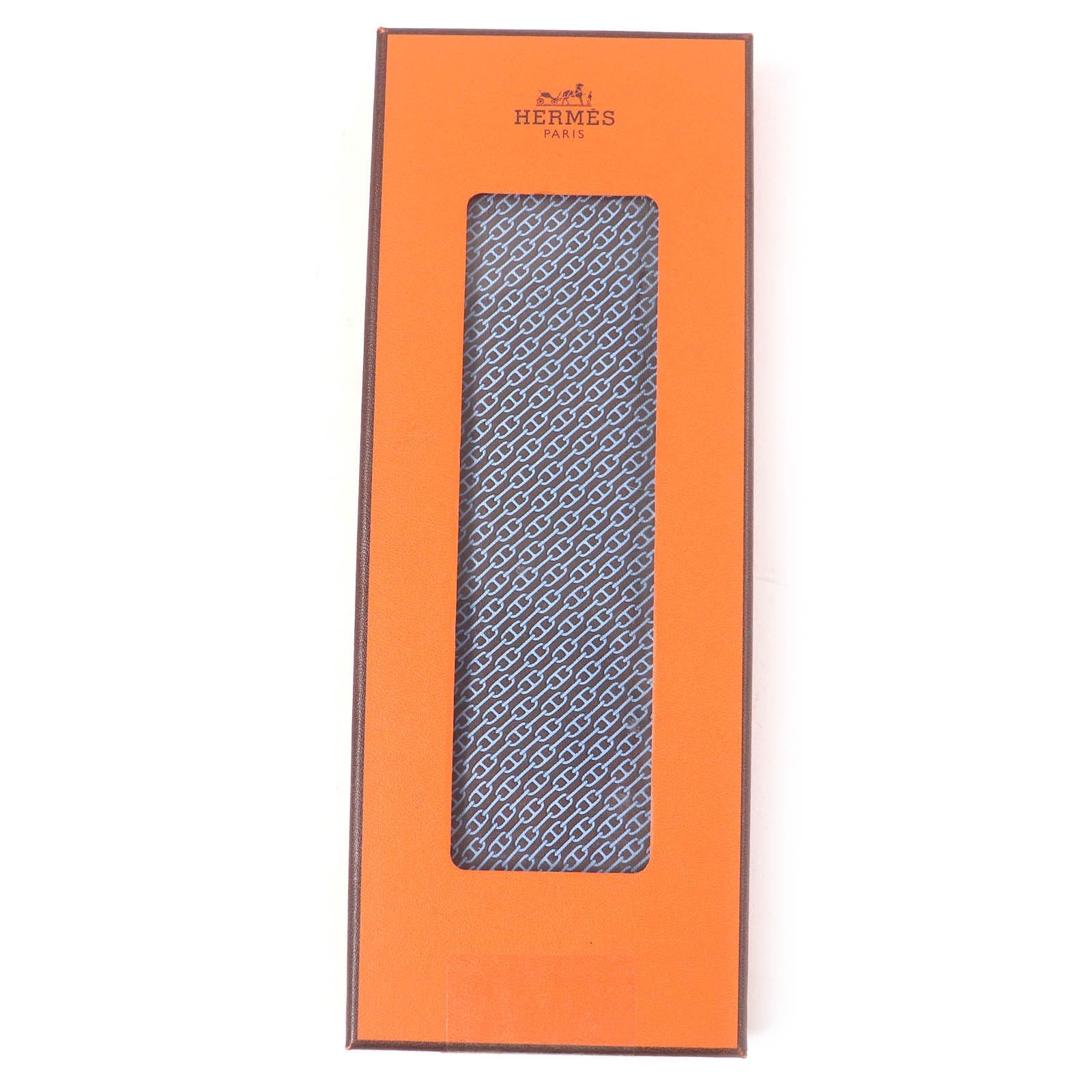 エルメス シェーヌ 総柄 シルク タイ