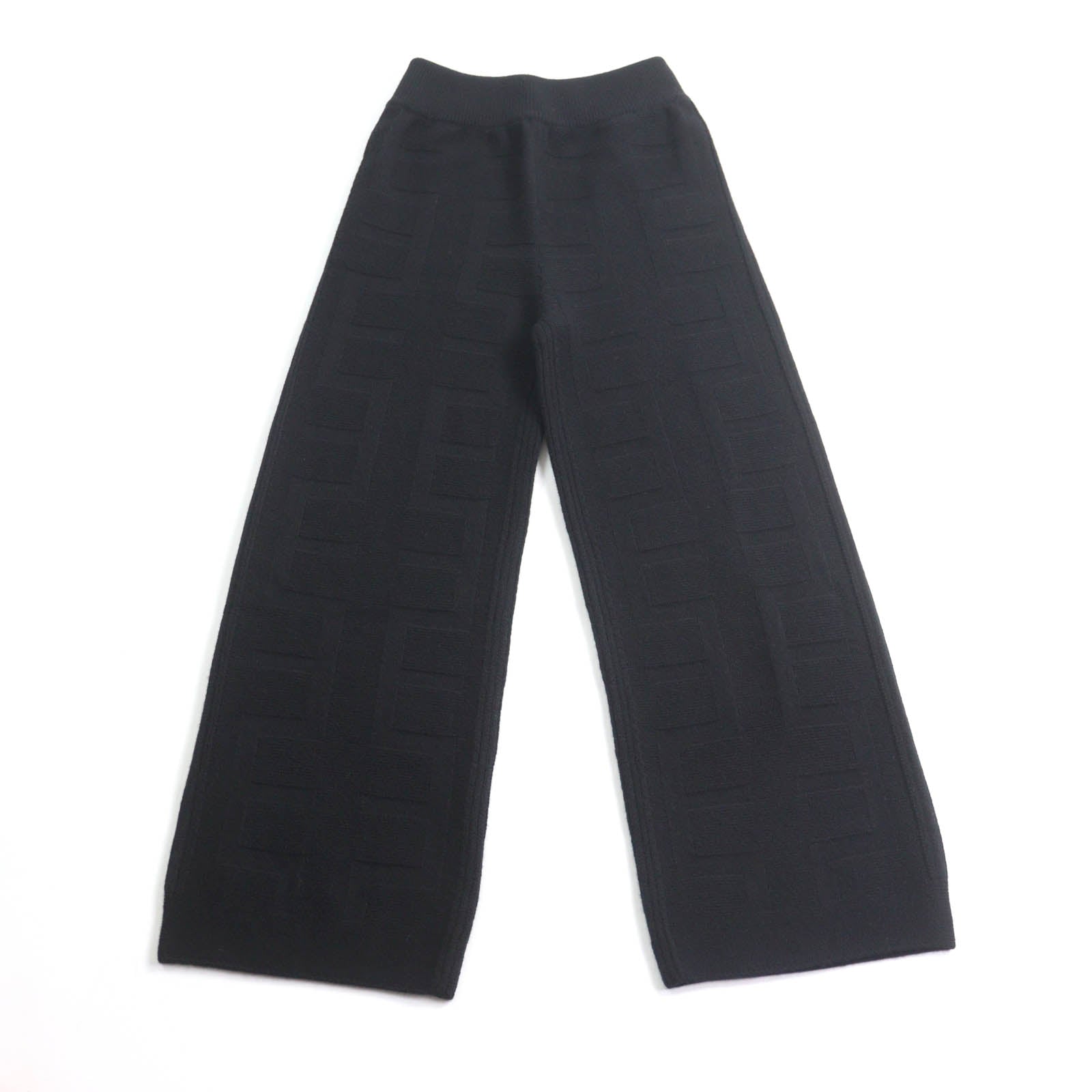 エルメス Hモチーフ ウールニットパンツ34