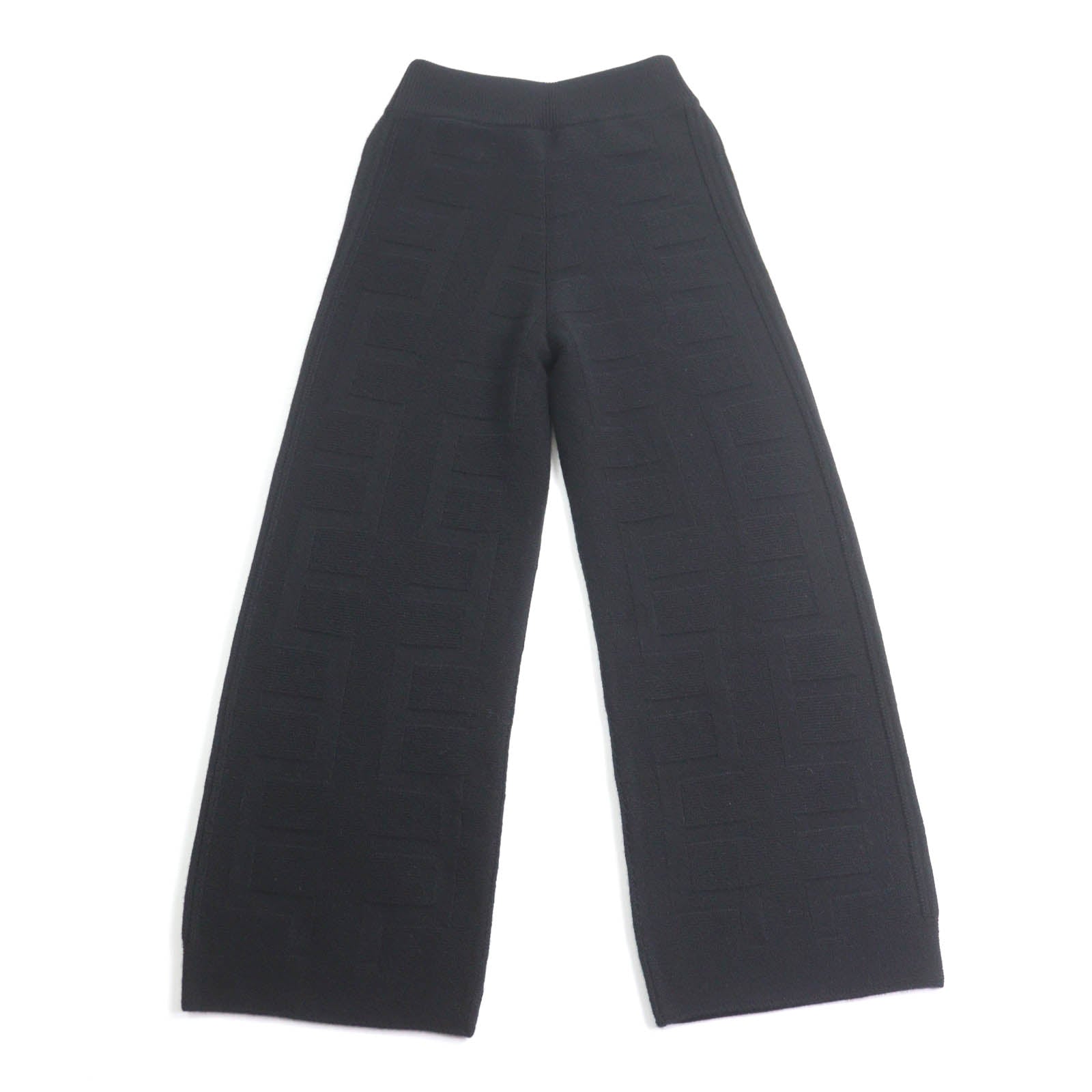 エルメス Hモチーフ ウールニットパンツ34