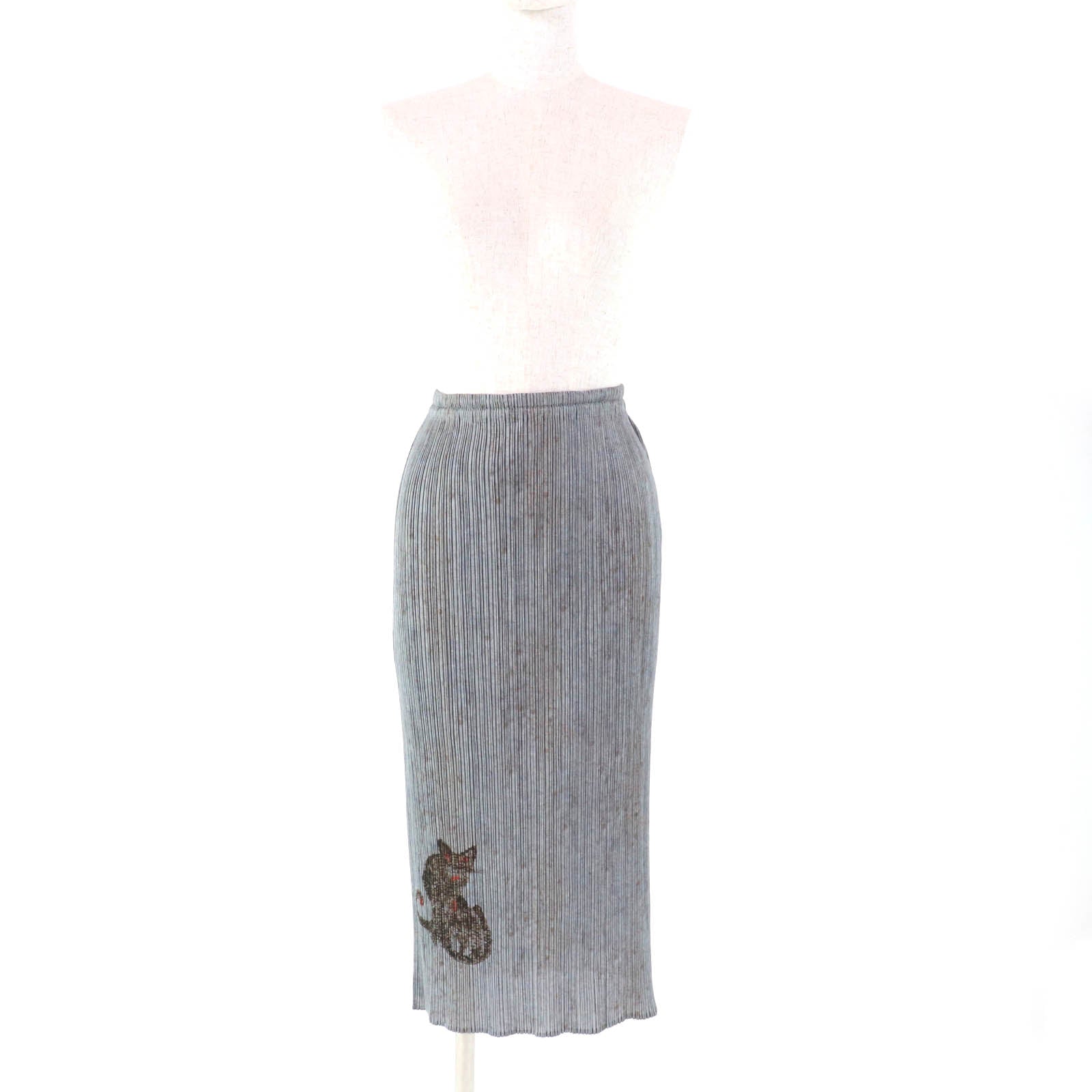 PLEATS PLEASE フォークペインティング タイガースカート