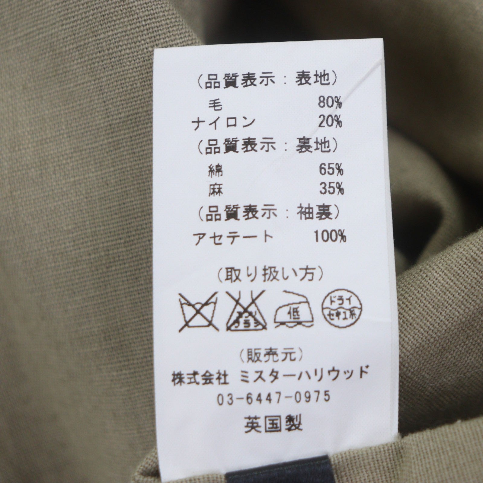 N.HOOLYWOOD GLOVERALL ウールコート