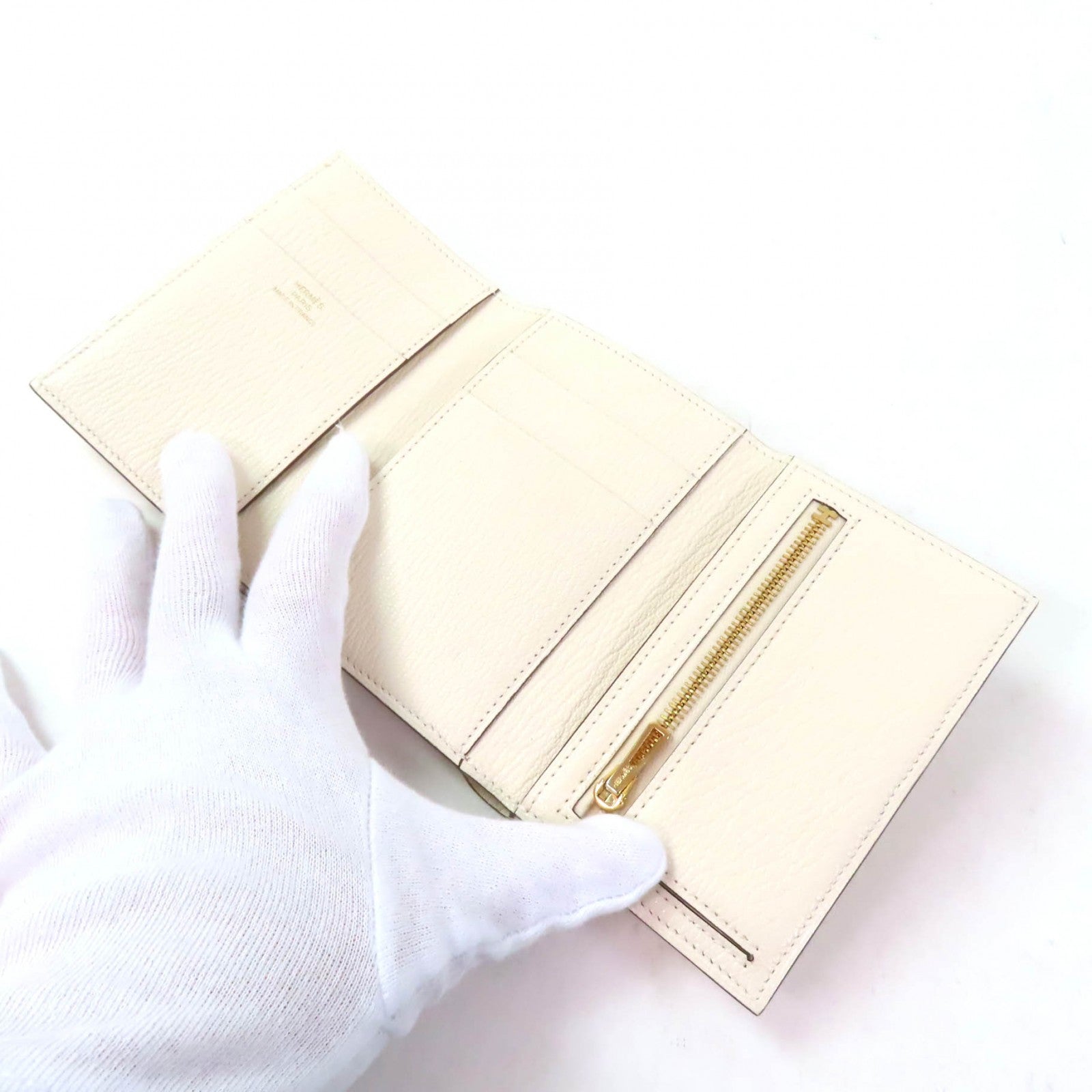 エルメス ベアン シェーブル 三つ折り財布