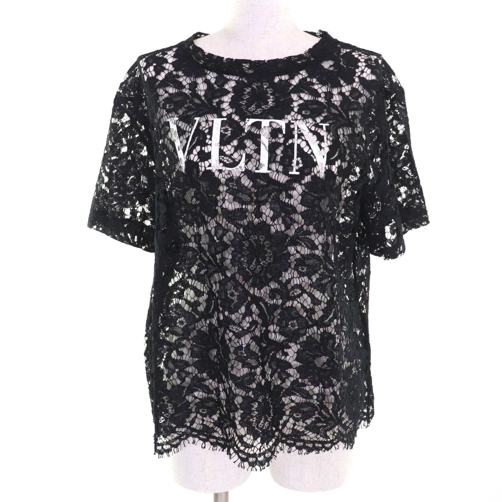 ヴァレンティノ VLTN ロゴ レース レーヨン トップ