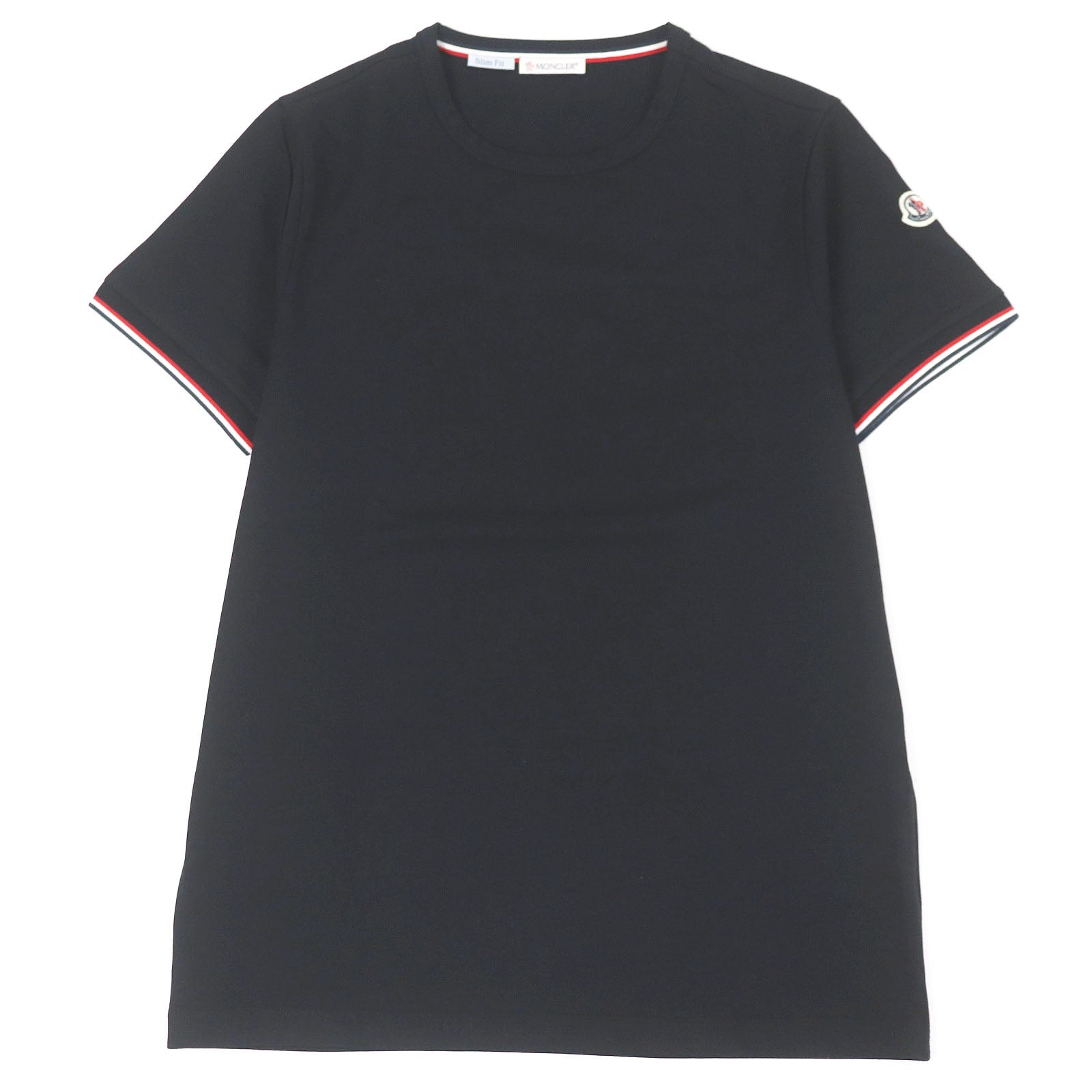 Moncler トリコロール ロゴ パッチ コットン Tシャツ