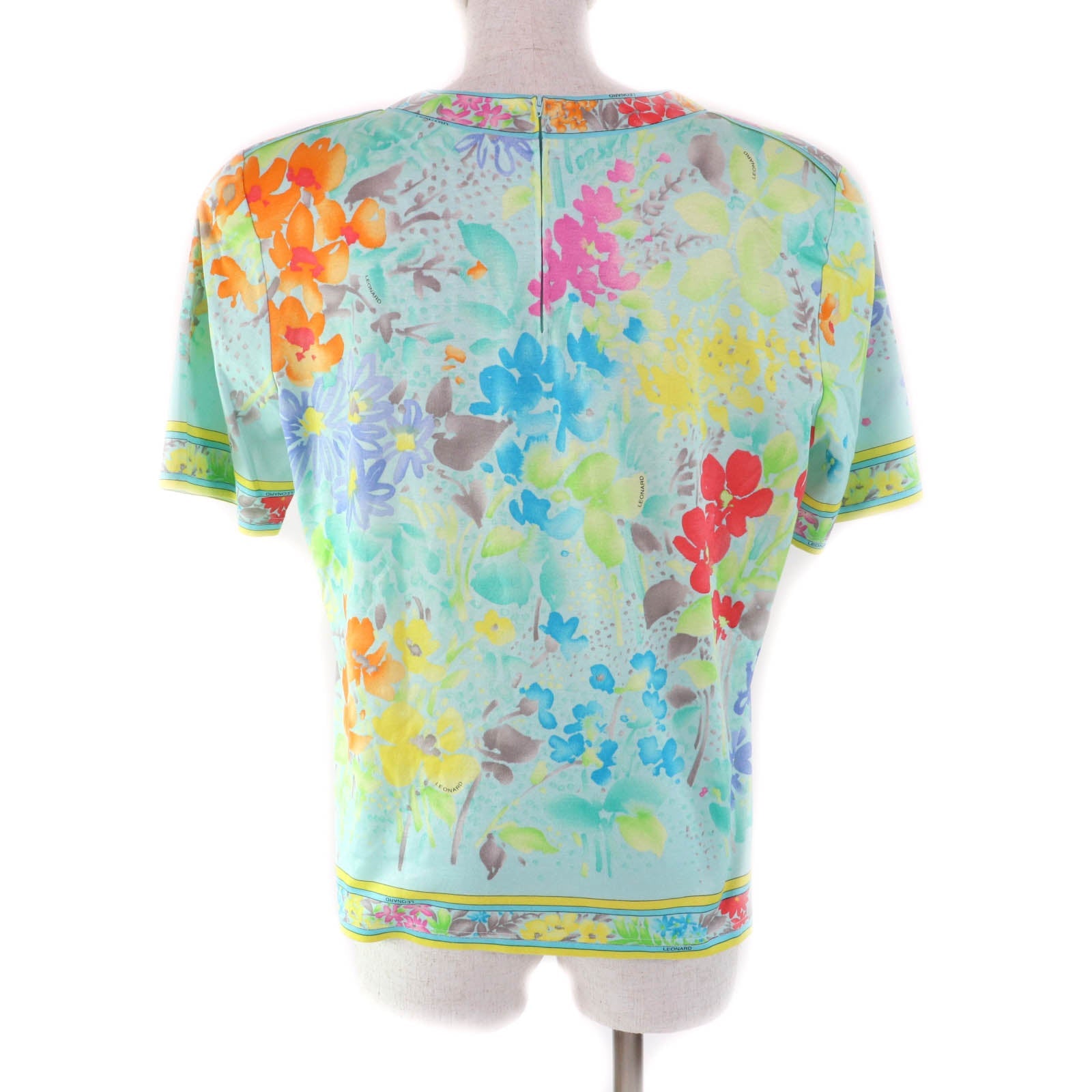 LEONARD FASHION フラワープリント コットン Tシャツ