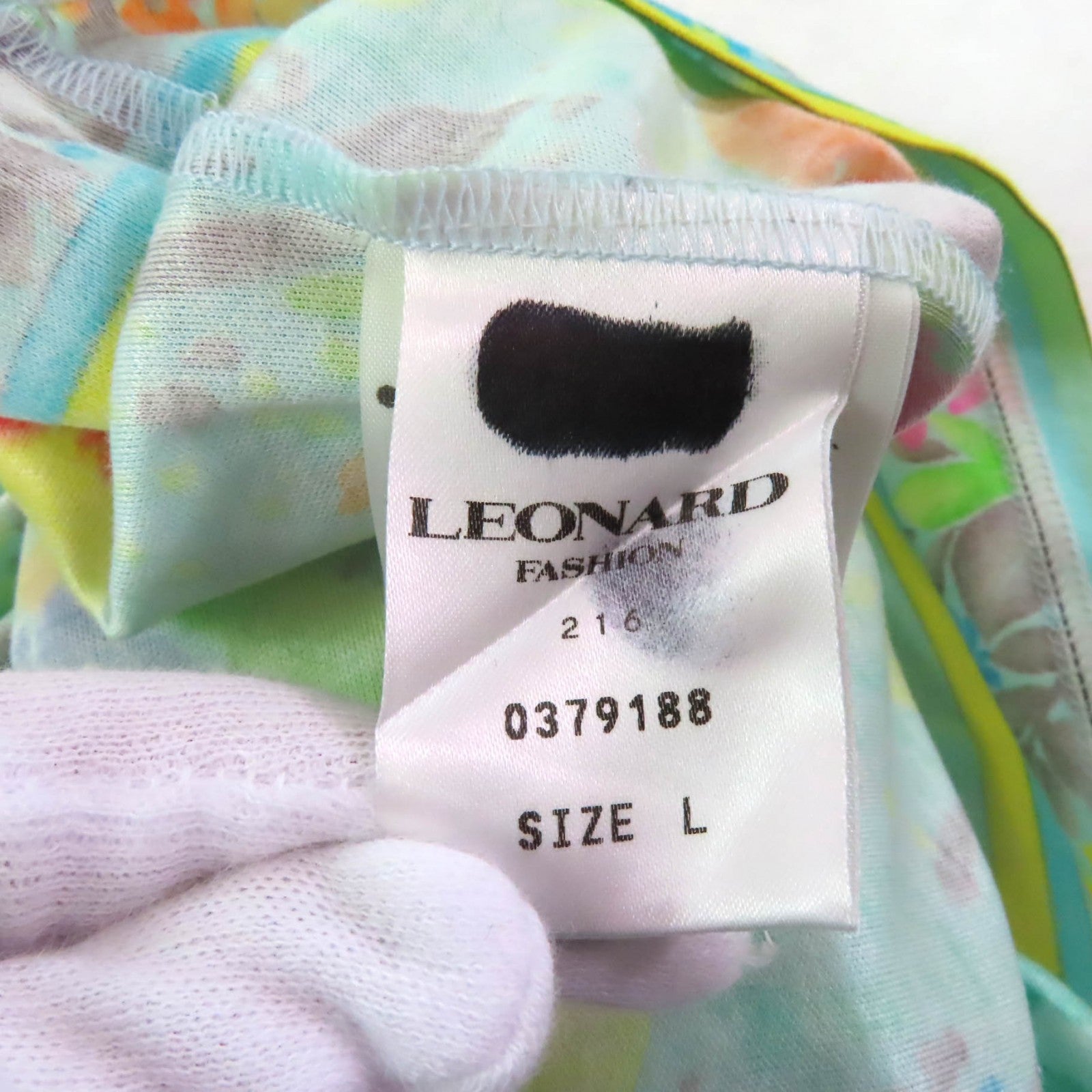 LEONARD FASHION フラワープリント コットン Tシャツ